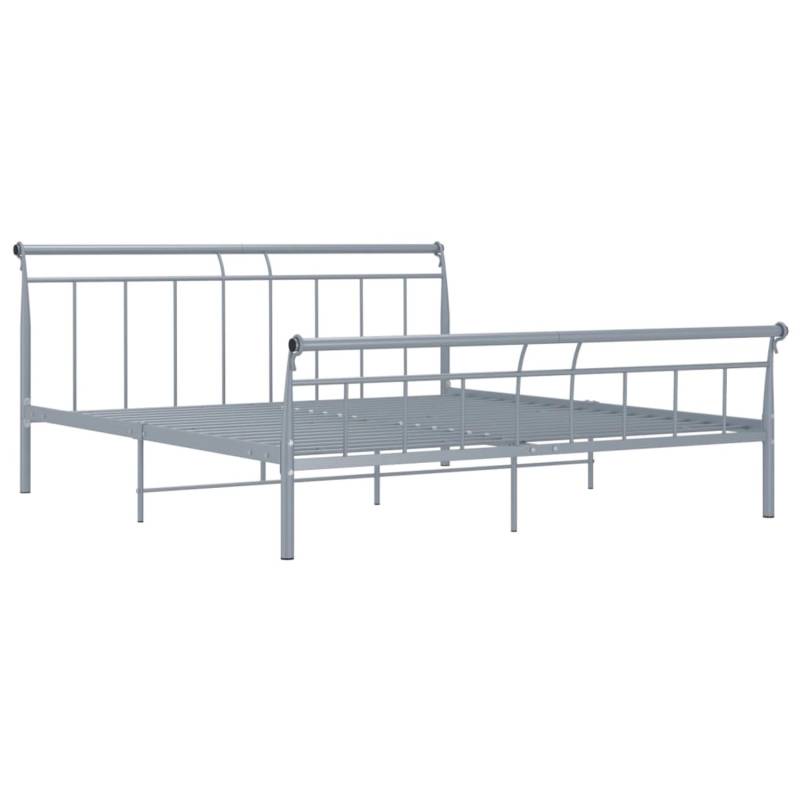vidaXL Bettgestell Grau Metall 180x200 cm Modell 8651103 von VIDAXL