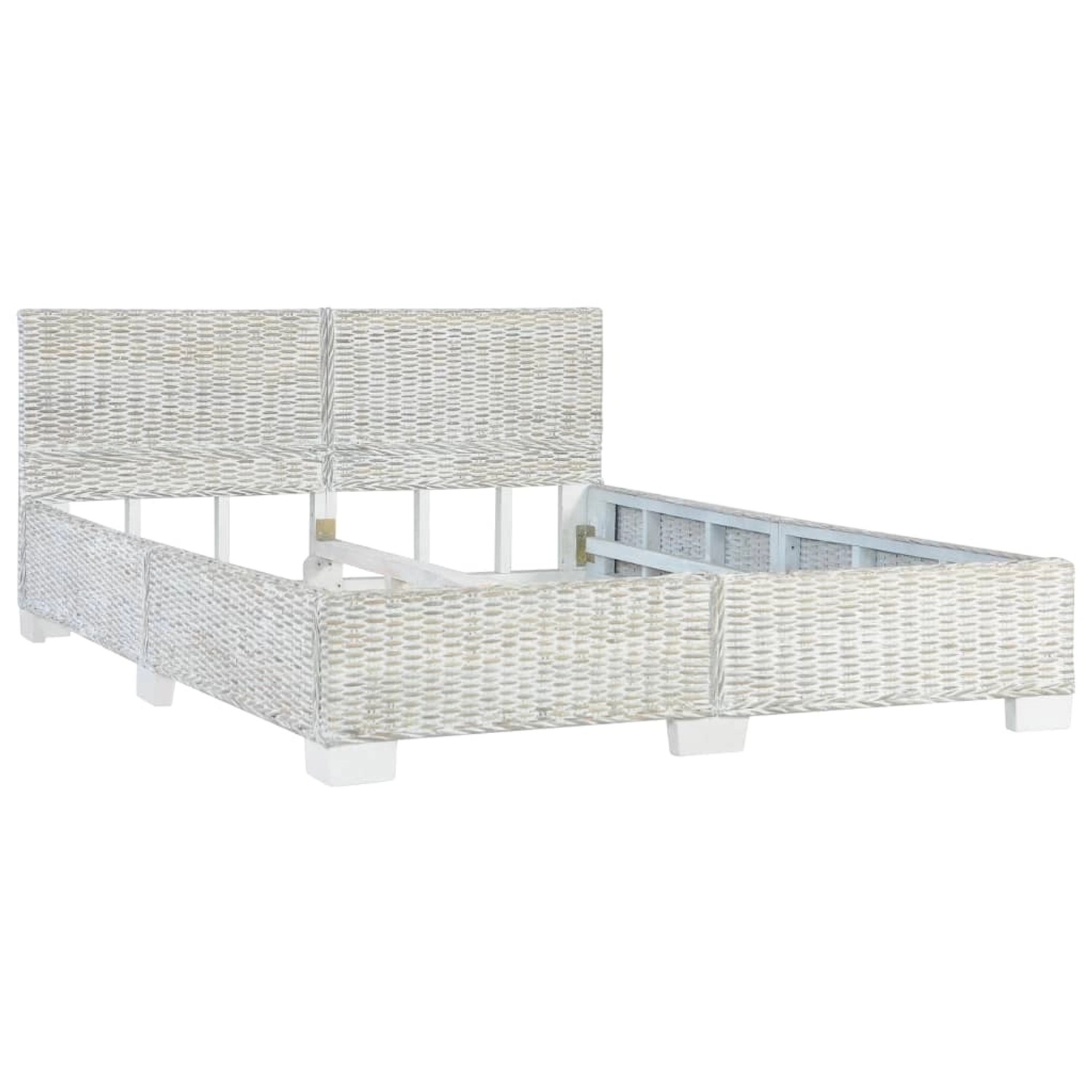 vidaXL Bettgestell Grau Natur Rattan 140 x 200 cm617098 vidaXL Bettgestell Grau Natur Rattan 140 x 200 cm617098 von VIDAXL