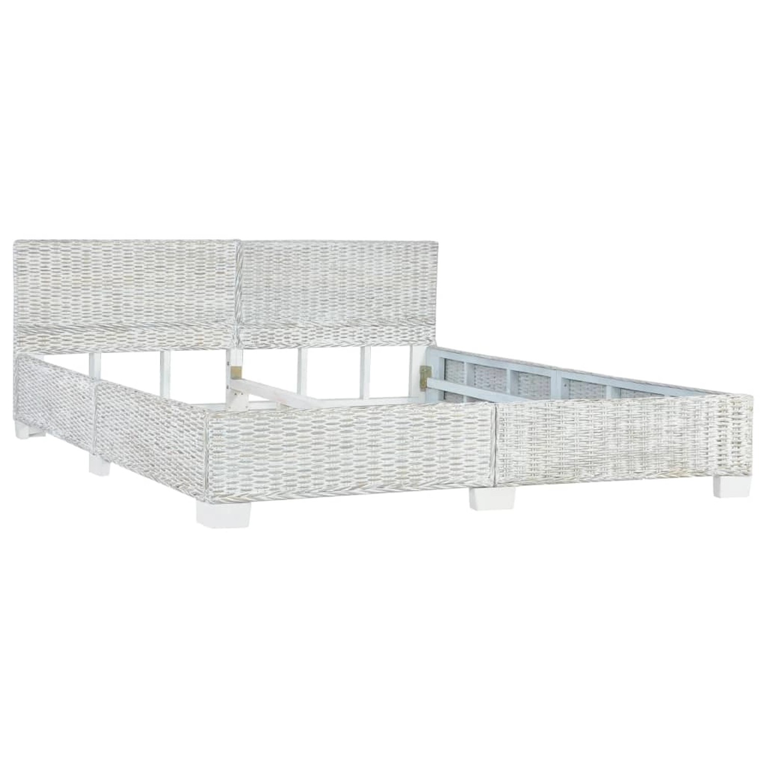 vidaXL Bettgestell Grau Natur Rattan 180 x 200 cm617100 vidaXL Bettgestell Grau Natur Rattan 180 x 200 cm617100 von VIDAXL