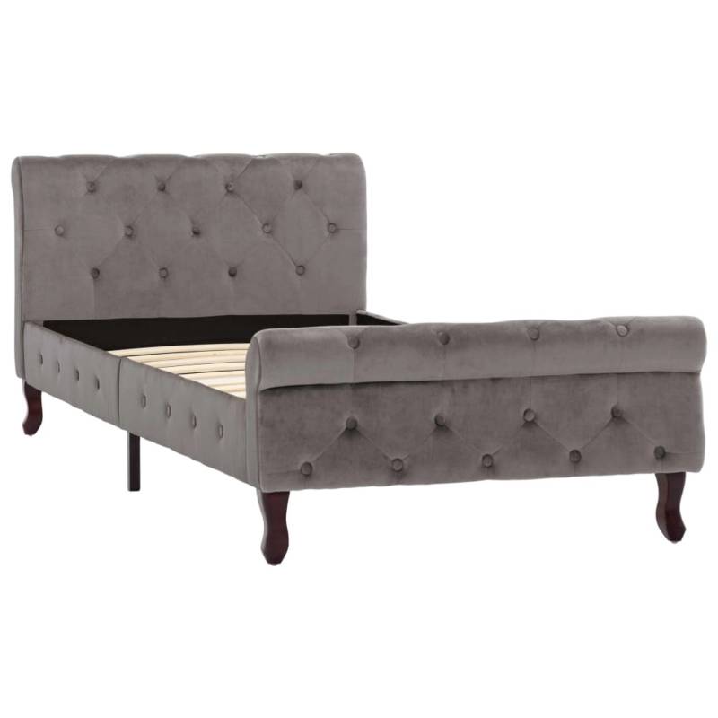 vidaXL Bettgestell Grau Samt 90 x 200 cm622041 von VIDAXL