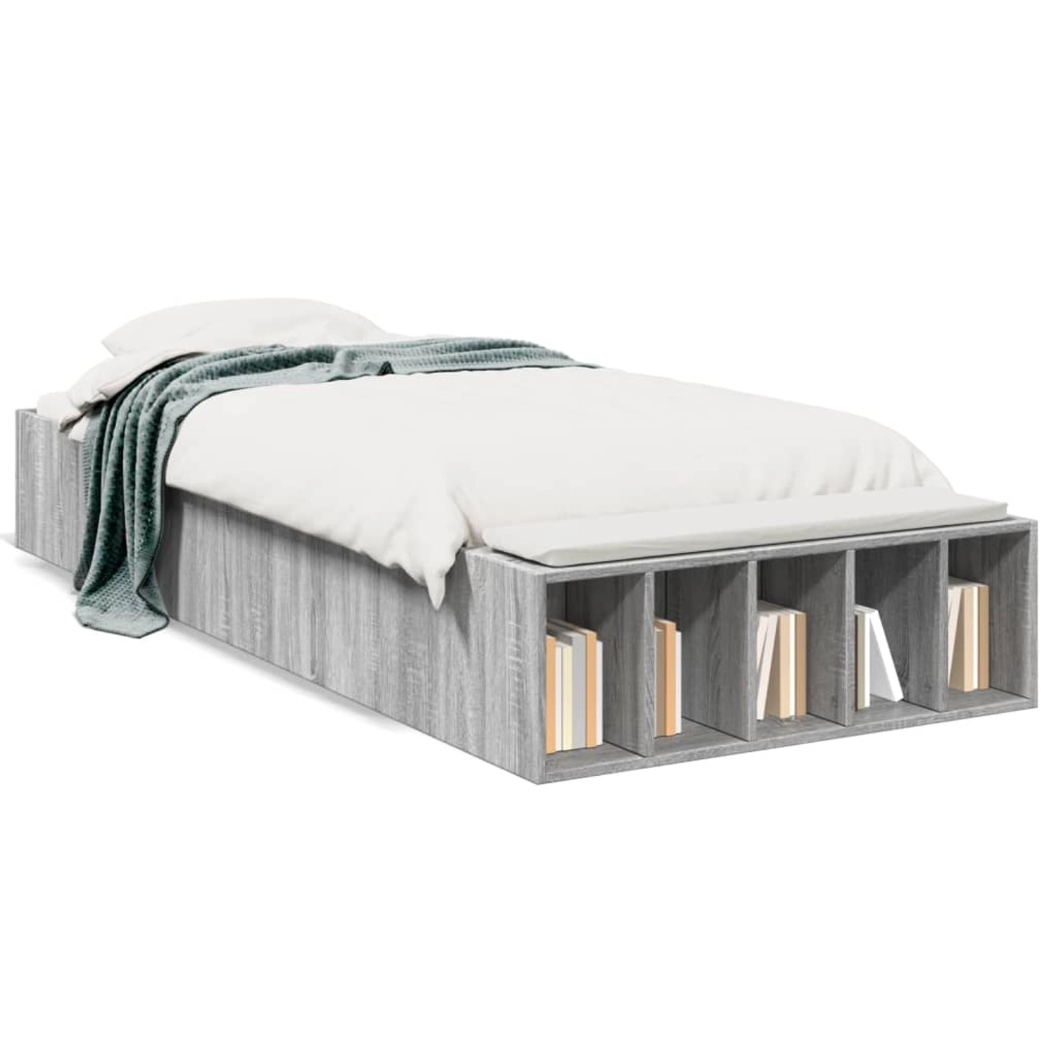 vidaXL Bettgestell Grau Sonoma 75x190 cm Holzwerkstoff Modell 22007363 vidaXL Bettgestell Grau Sonoma 75x190 cm Holzwerkstoff Modell 22007363 von VIDAXL