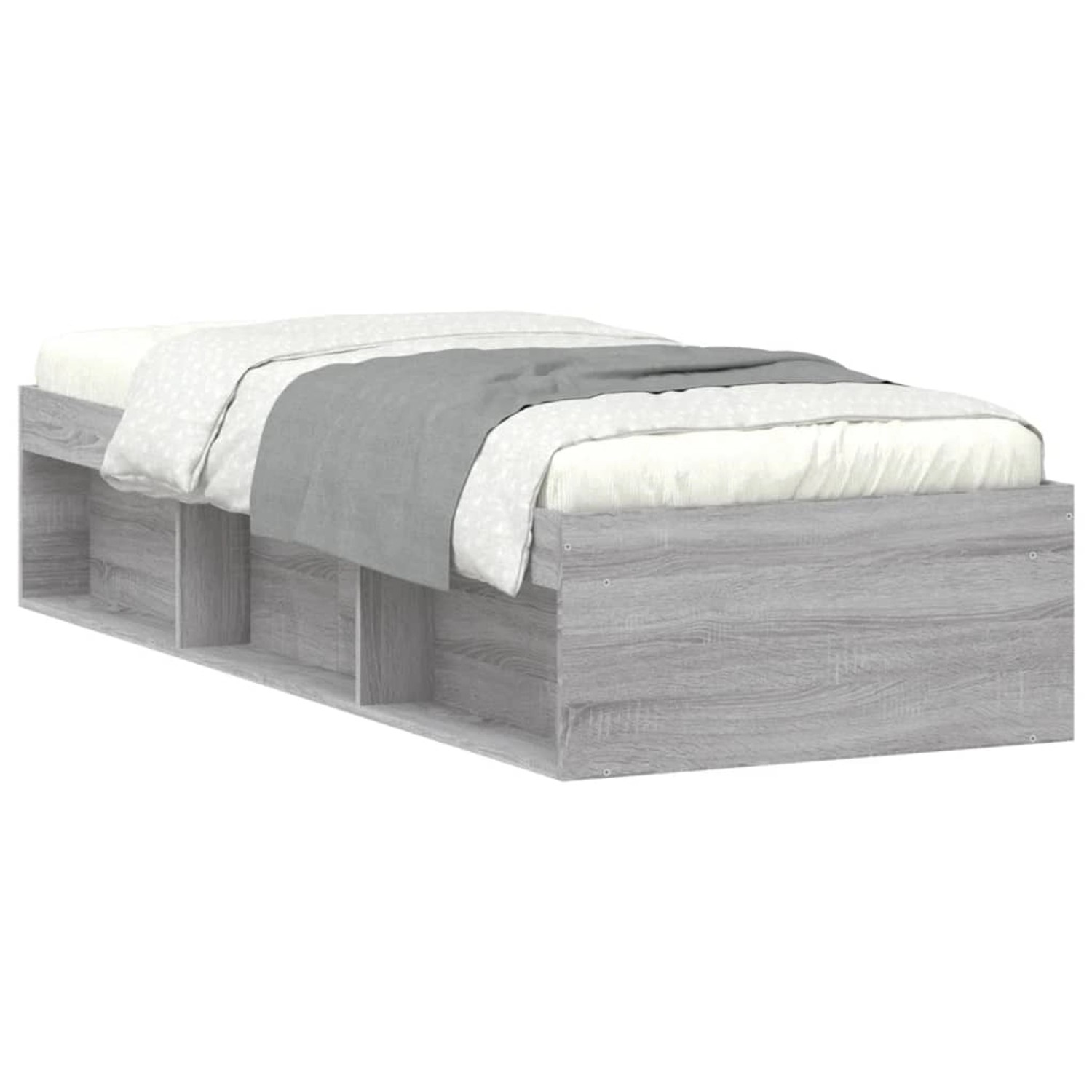 vidaXL Bettgestell Grau Sonoma 75x190 cm1909585 von VIDAXL