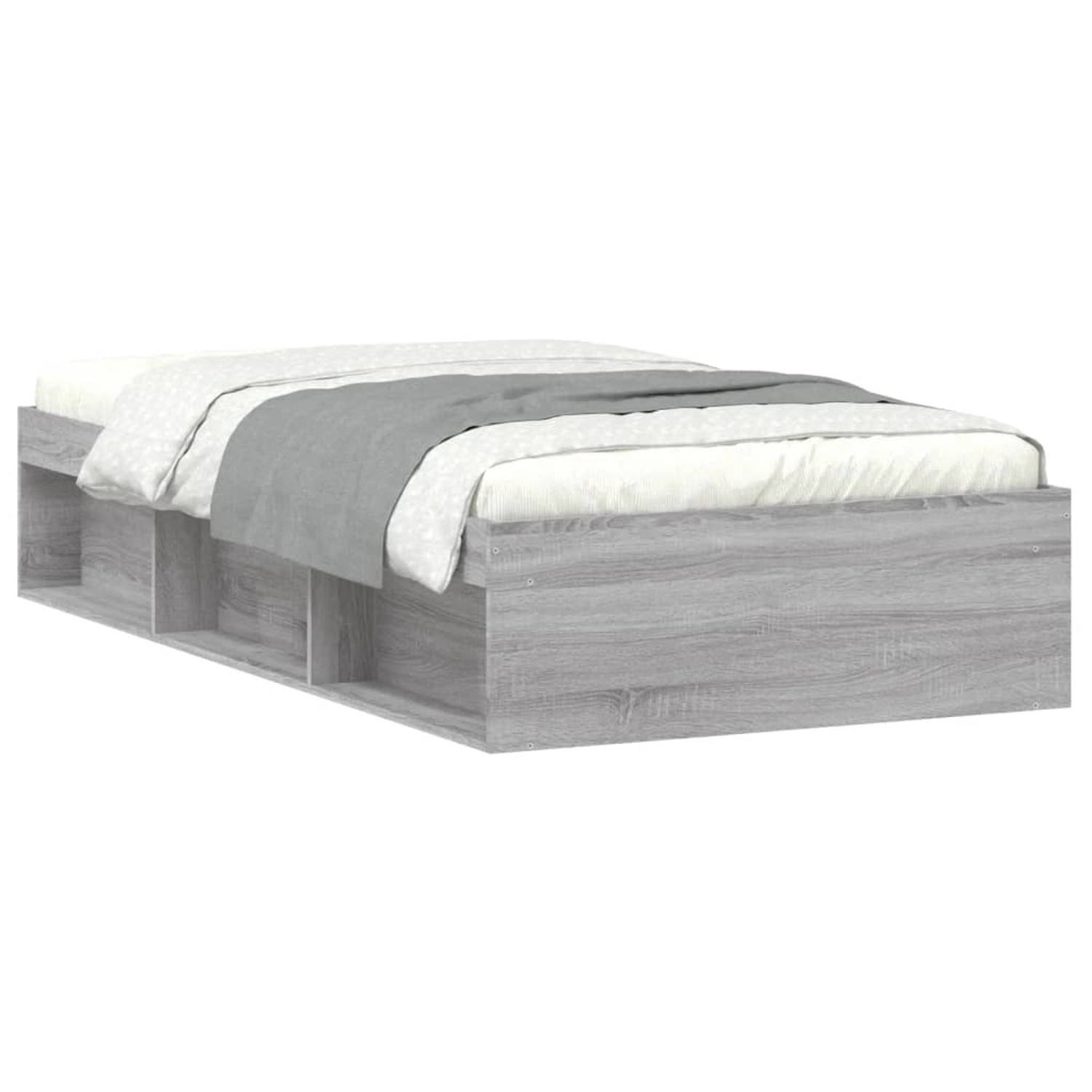 vidaXL Bettgestell Grau Sonoma 90x190 cm1907904 von VIDAXL