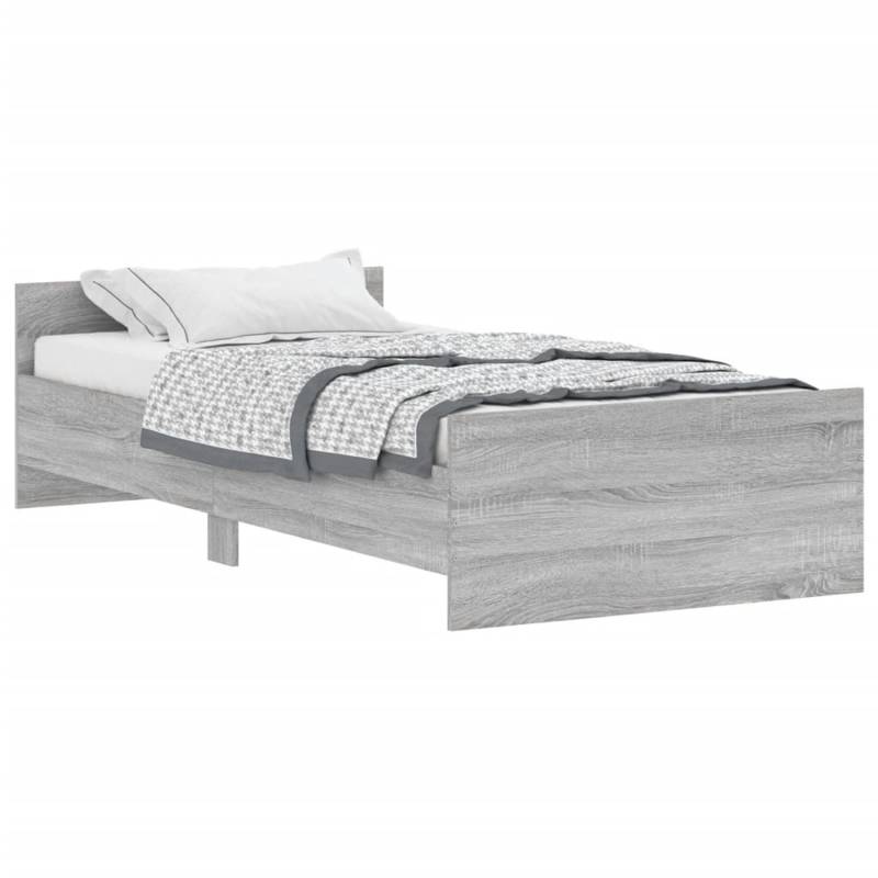 vidaXL Bettgestell Grau Sonoma 90x200 cm Holzwerkstoff Modell 31908411 von VIDAXL