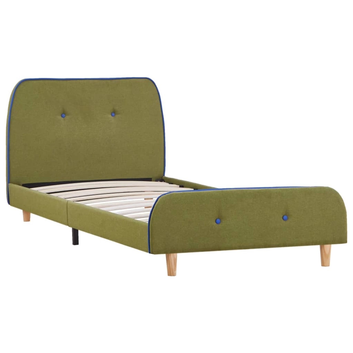 vidaXL Bettgestell Grün Stoff 90x200 cm Modell 2615761 vidaXL Bettgestell Grün Stoff 90x200 cm Modell 2615761 von VIDAXL