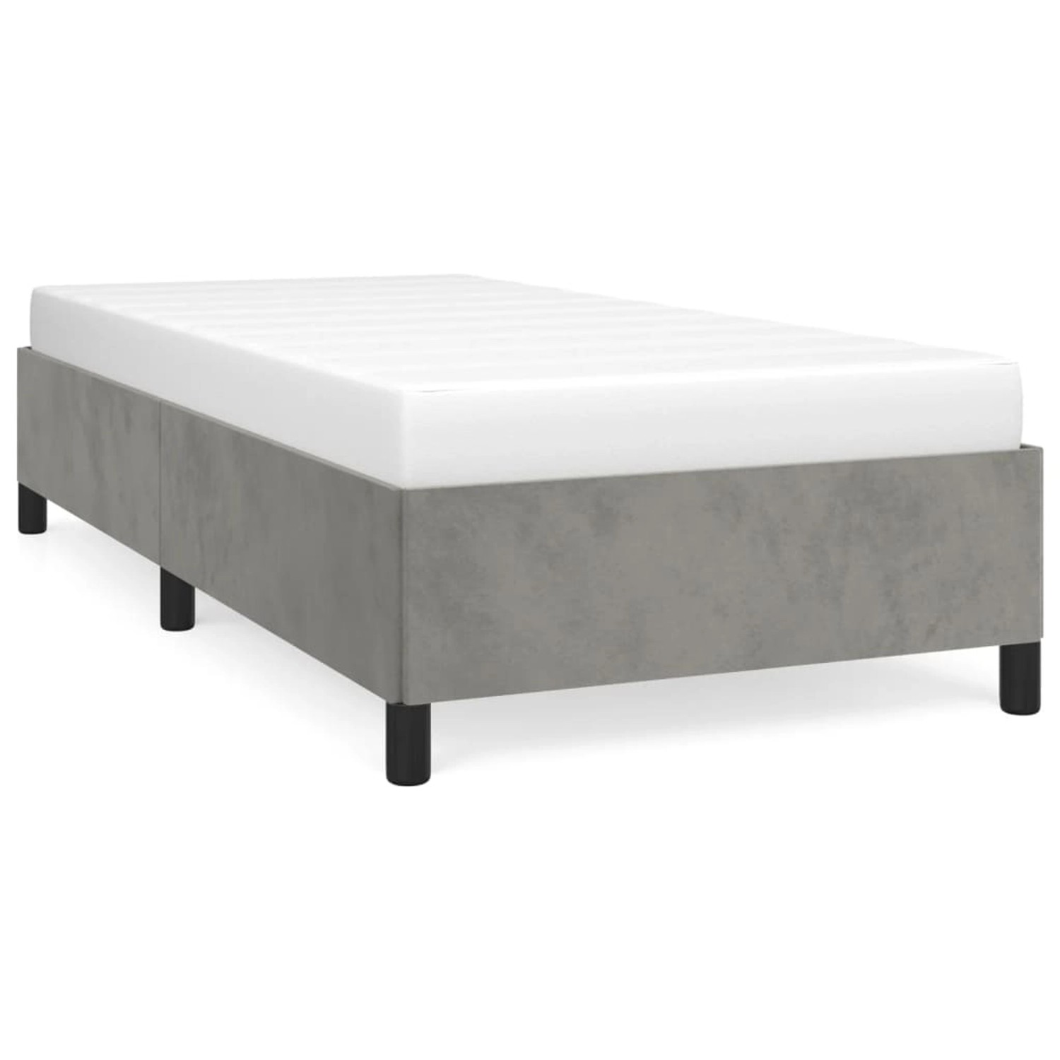 vidaXL Bettgestell Hellgrau 100x200 cm Samt Modell 21400363 vidaXL Bettgestell Hellgrau 100x200 cm Samt Modell 21400363 von VIDAXL