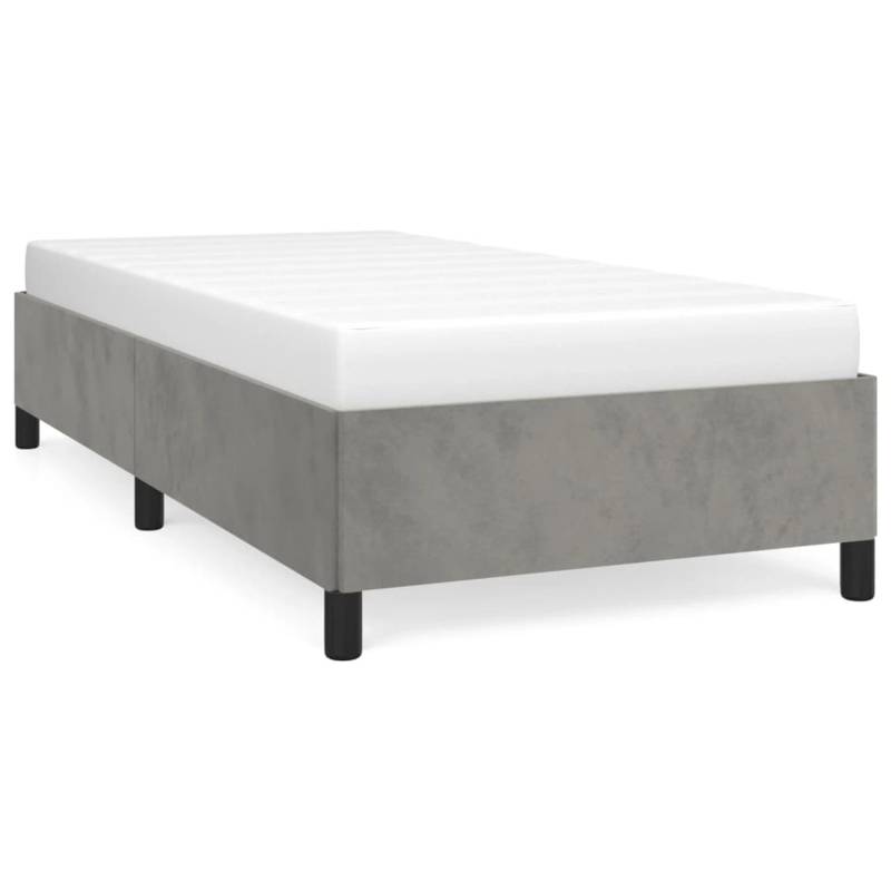 vidaXL Bettgestell Hellgrau 100x200 cm Samt Modell 21400363 von VIDAXL