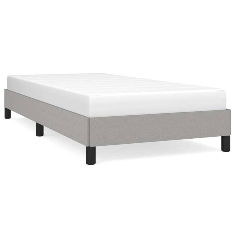 vidaXL Bettgestell Hellgrau 100x200 cm Stoff Modell 31367809 von VIDAXL