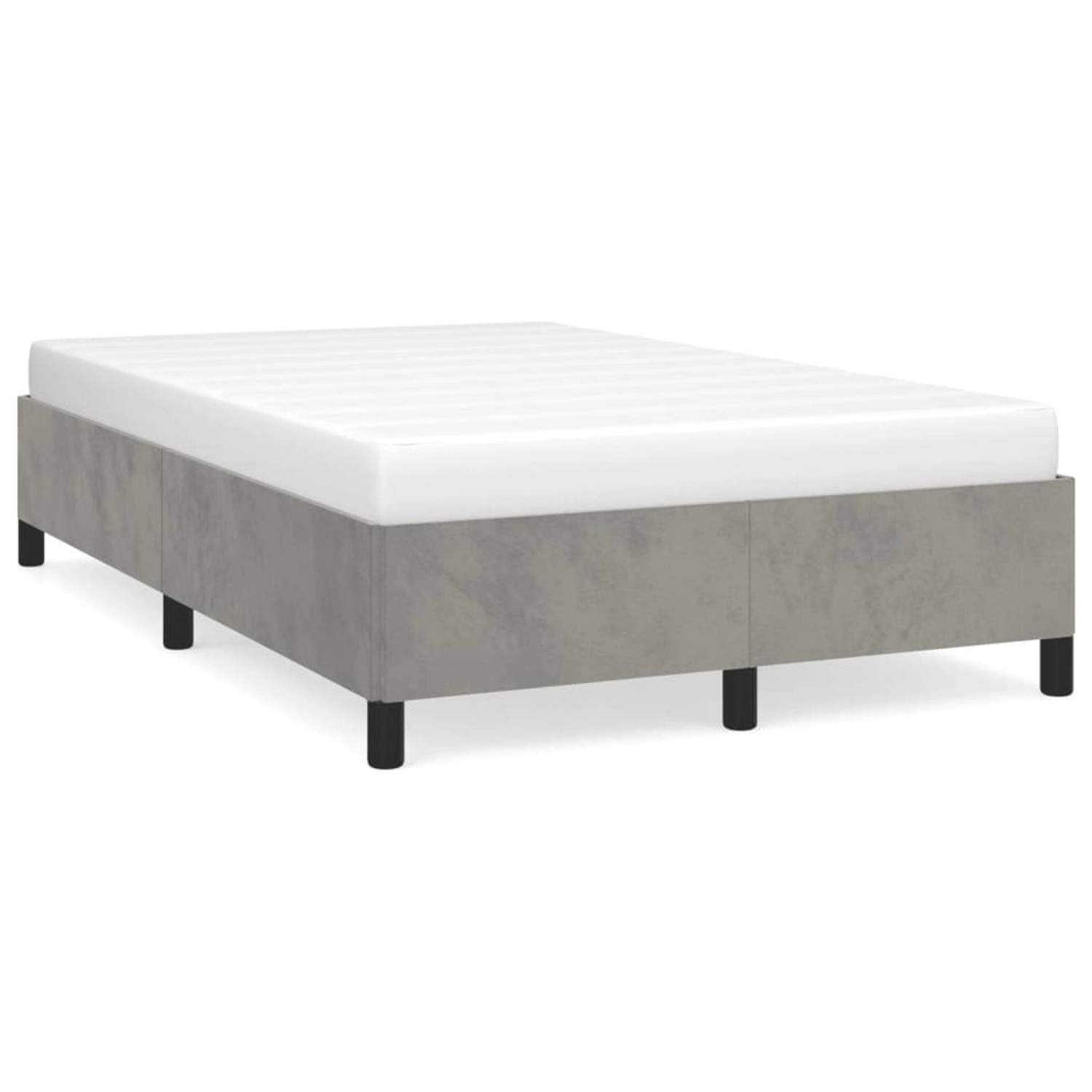 vidaXL Bettgestell Hellgrau 120x200 cm Samt Modell 11398326 von VIDAXL