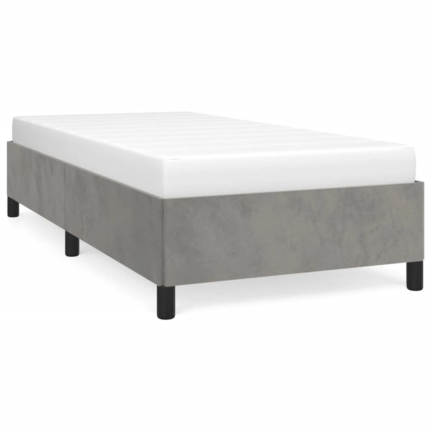 vidaXL Bettgestell Hellgrau 80x200 cm Samt Modell 21371435 von VIDAXL