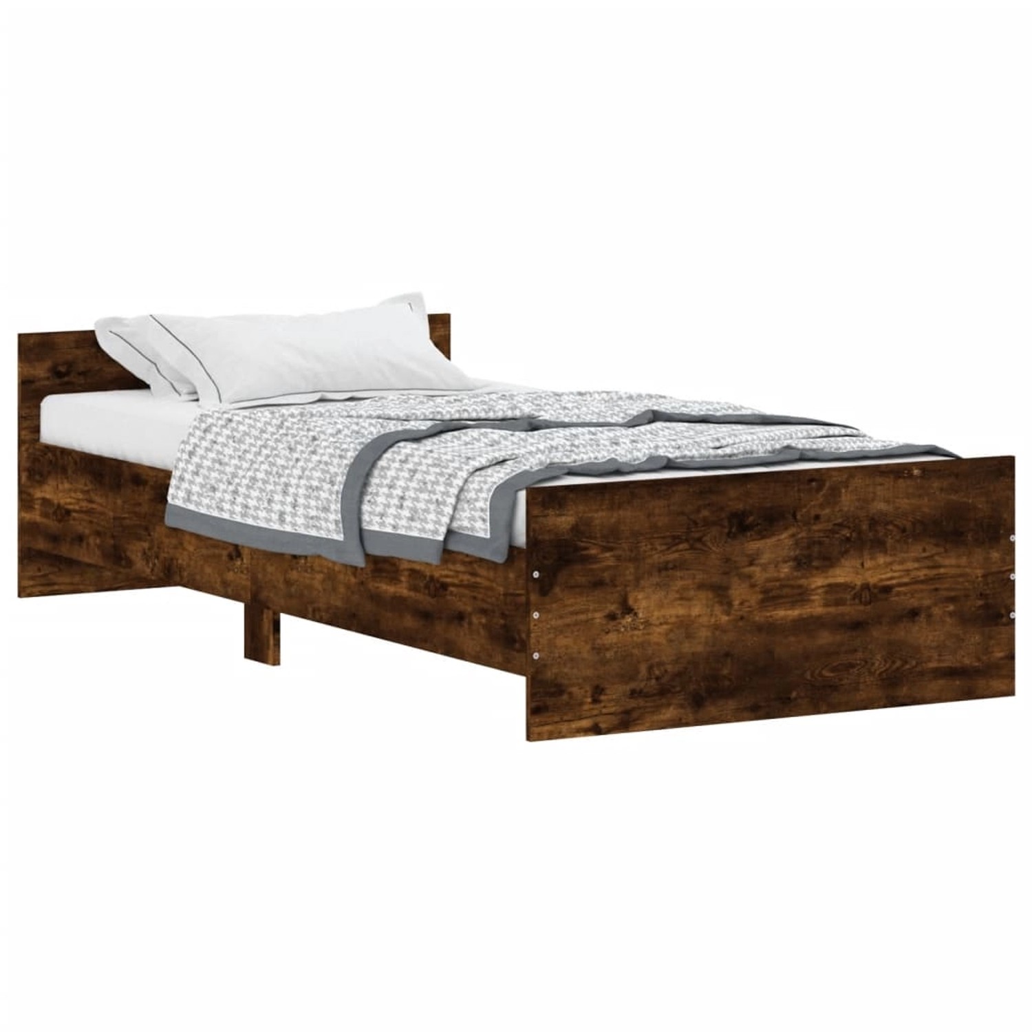 vidaXL Bettgestell Räuchereiche 100x200 cm Holzwerkstoff Modell 11909582 vidaXL Bettgestell Räuchereiche 100x200 cm Holzwerkstoff Modell 11909582 von VIDAXL