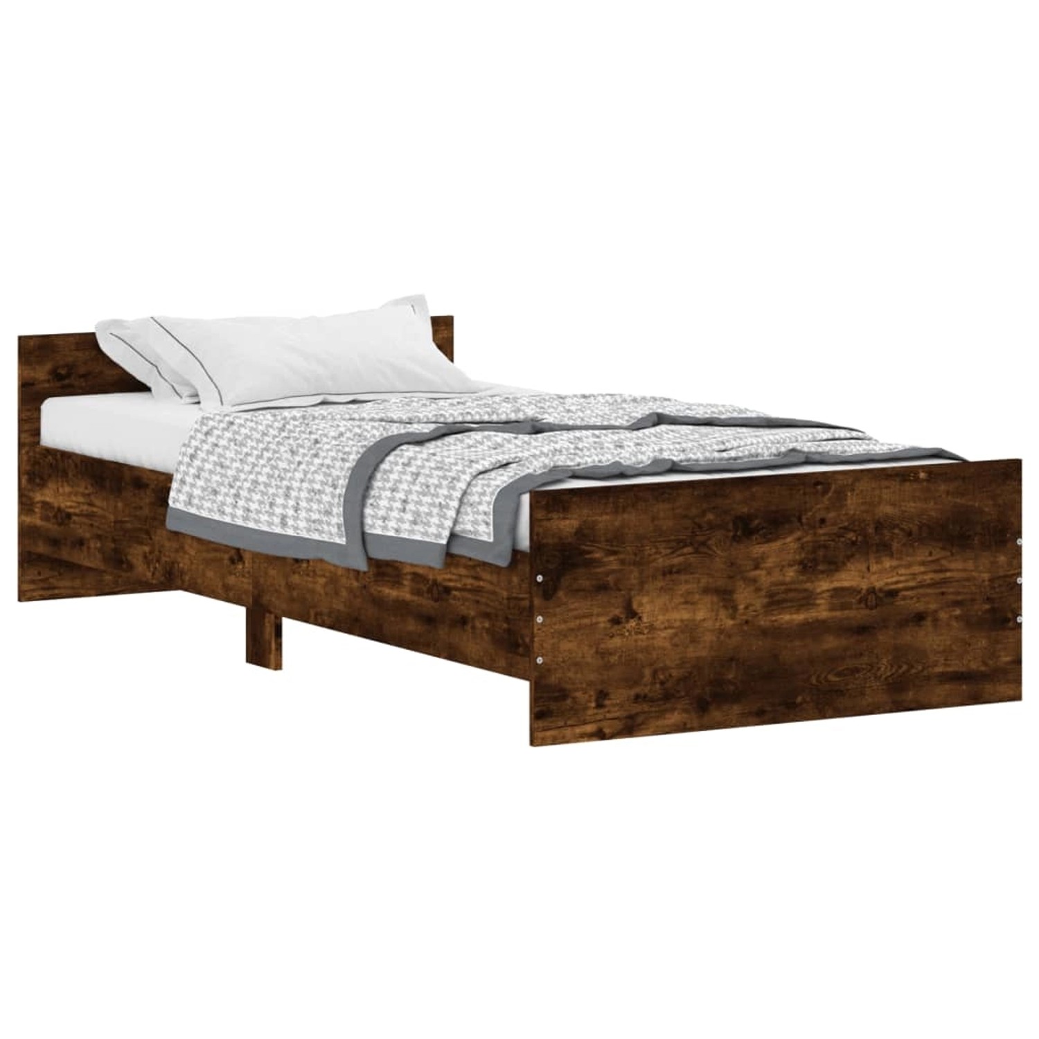 vidaXL Bettgestell Räuchereiche 90x200 cm Holzwerkstoff Modell 11909586 vidaXL Bettgestell Räuchereiche 90x200 cm Holzwerkstoff Modell 11909586 von VIDAXL