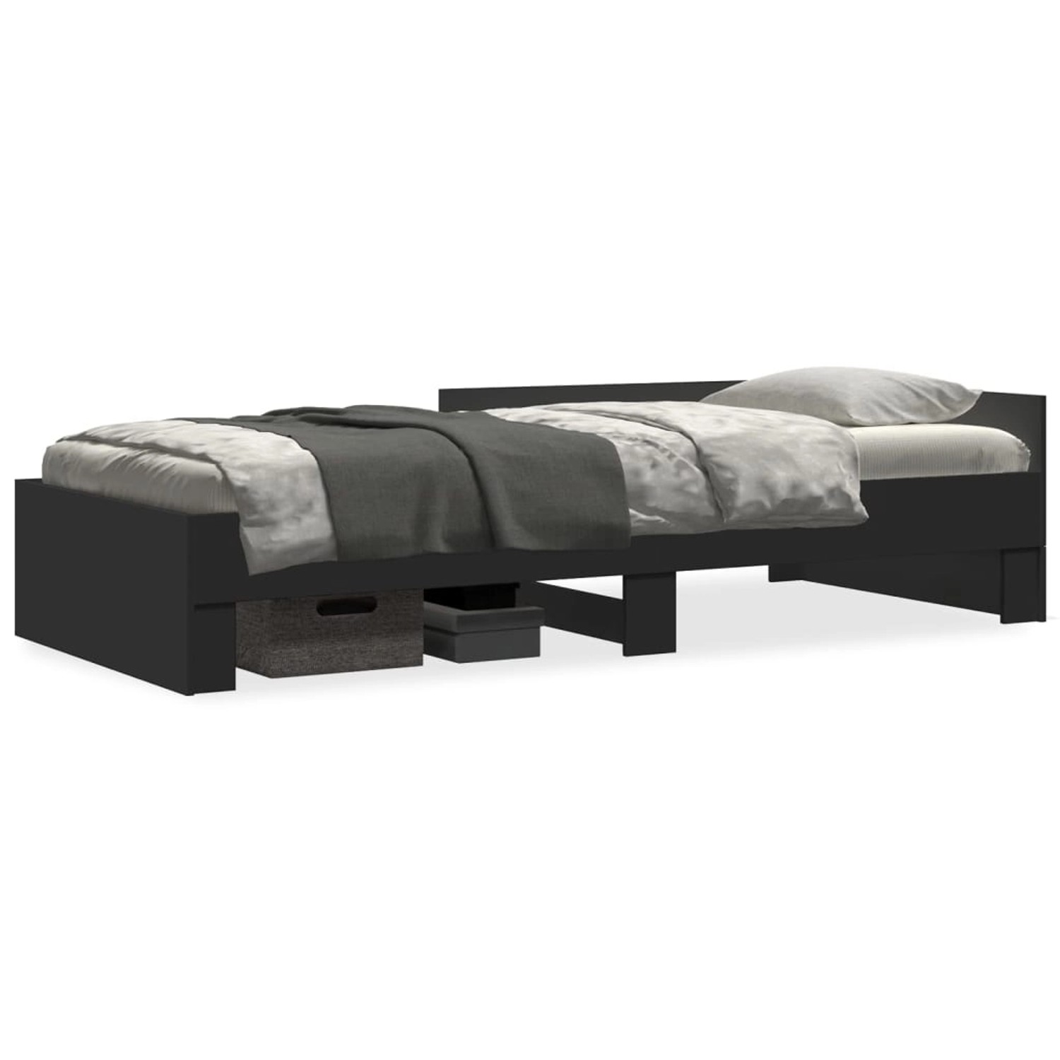 vidaXL Bettgestell Schwarz 100x200 cm Holzwerkstoff Modell 32105964 vidaXL Bettgestell Schwarz 100x200 cm Holzwerkstoff Modell 32105964 von VIDAXL