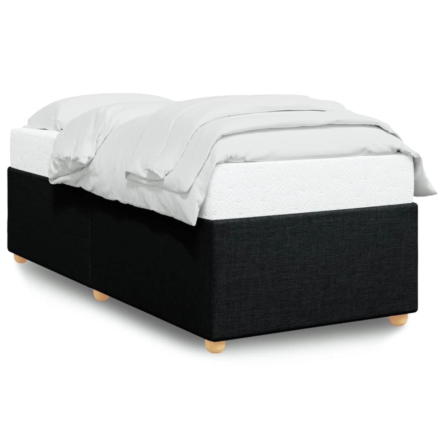 vidaXL Bettgestell Schwarz 100x200 cm Stoff Modell 62103508 vidaXL Bettgestell Schwarz 100x200 cm Stoff Modell 62103508 von VIDAXL