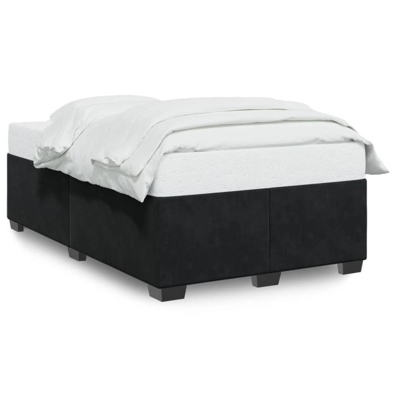 vidaXL Bettgestell Schwarz 120x190 cm Samt2107097 von VIDAXL