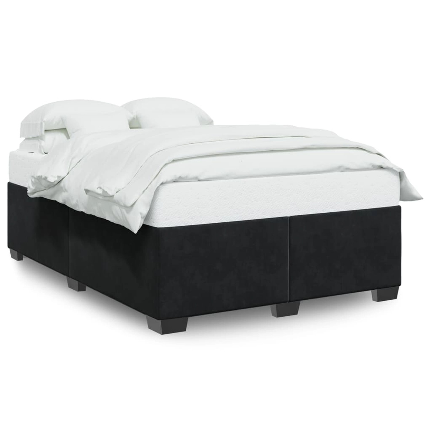 vidaXL Bettgestell Schwarz 160x200 cm Samt Modell 32099573 von VIDAXL