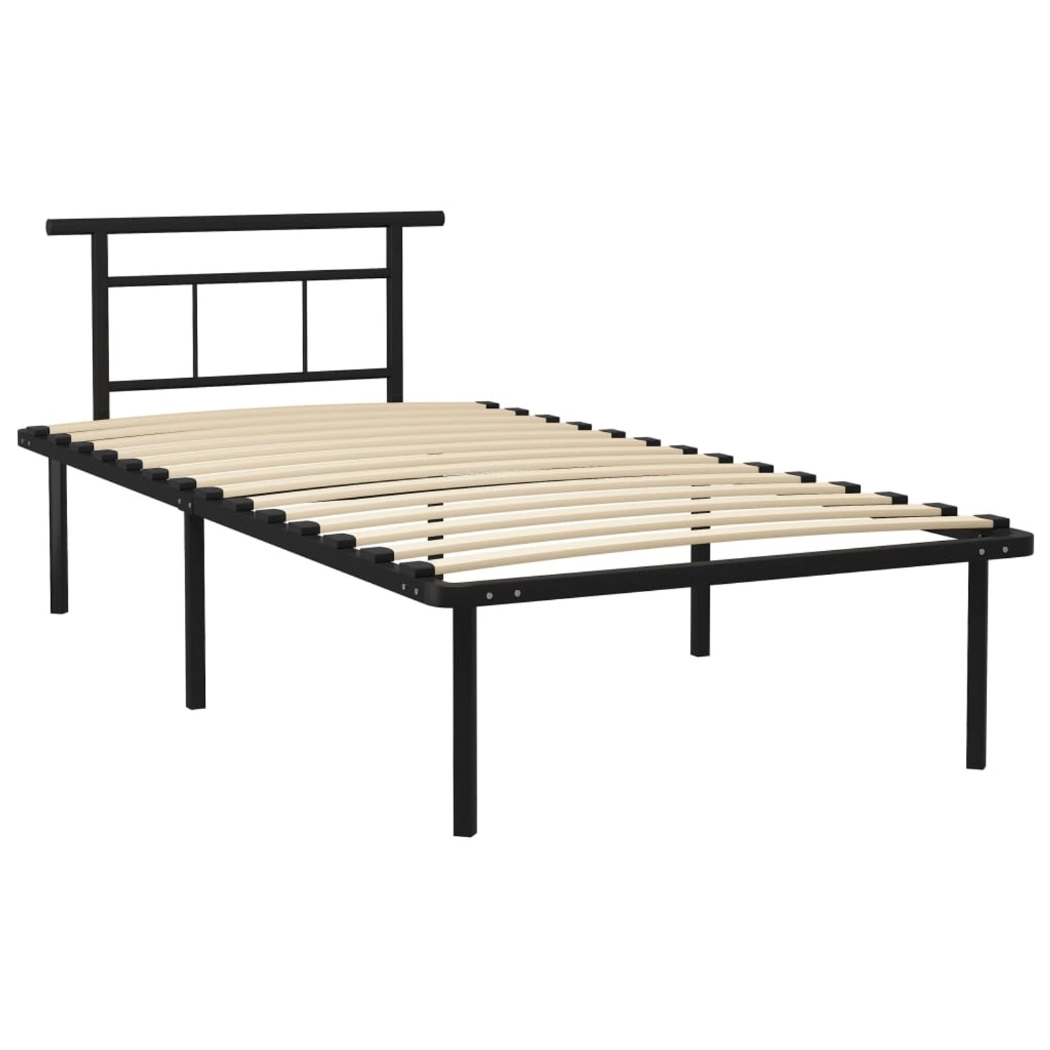 vidaXL Bettgestell Schwarz Metall 100 x 200 cm Modell 12651010 vidaXL Bettgestell Schwarz Metall 100 x 200 cm Modell 12651010 von VIDAXL