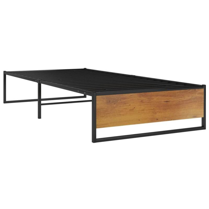 vidaXL Bettgestell Schwarz Metall 100 x 200 cm Modell 14651001 von VIDAXL