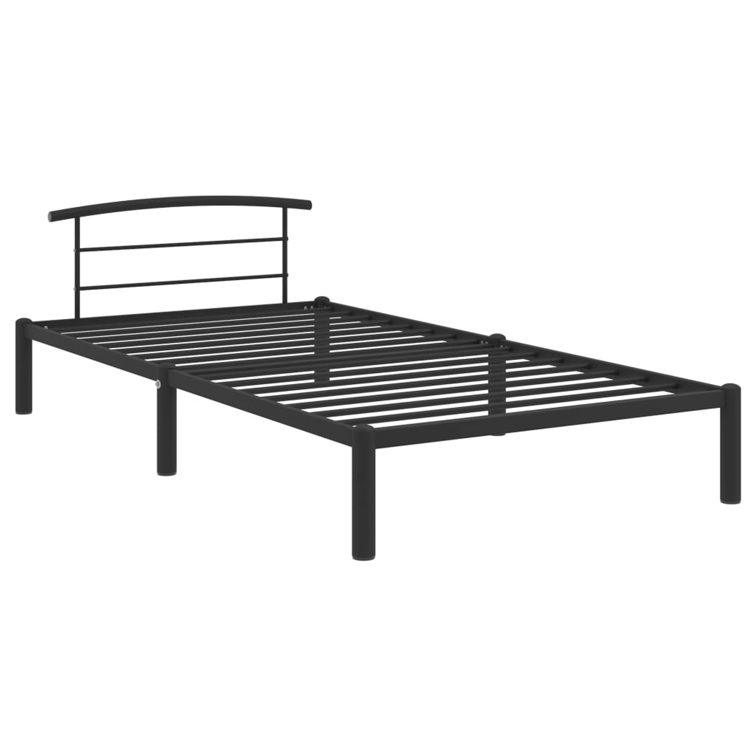 vidaXL Bettgestell Schwarz Metall 100 x 200 cm Modell 8618426 vidaXL Bettgestell Schwarz Metall 100 x 200 cm Modell 8618426 von VIDAXL