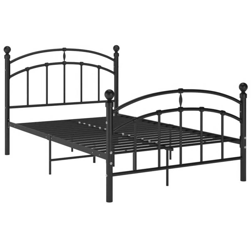 vidaXL Bettgestell Schwarz Metall 120x200 cm Modell 8651072 von VIDAXL