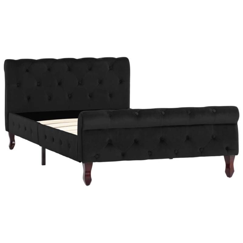 vidaXL Bettgestell Schwarz Samt 100 x 200 cm622035 von VIDAXL