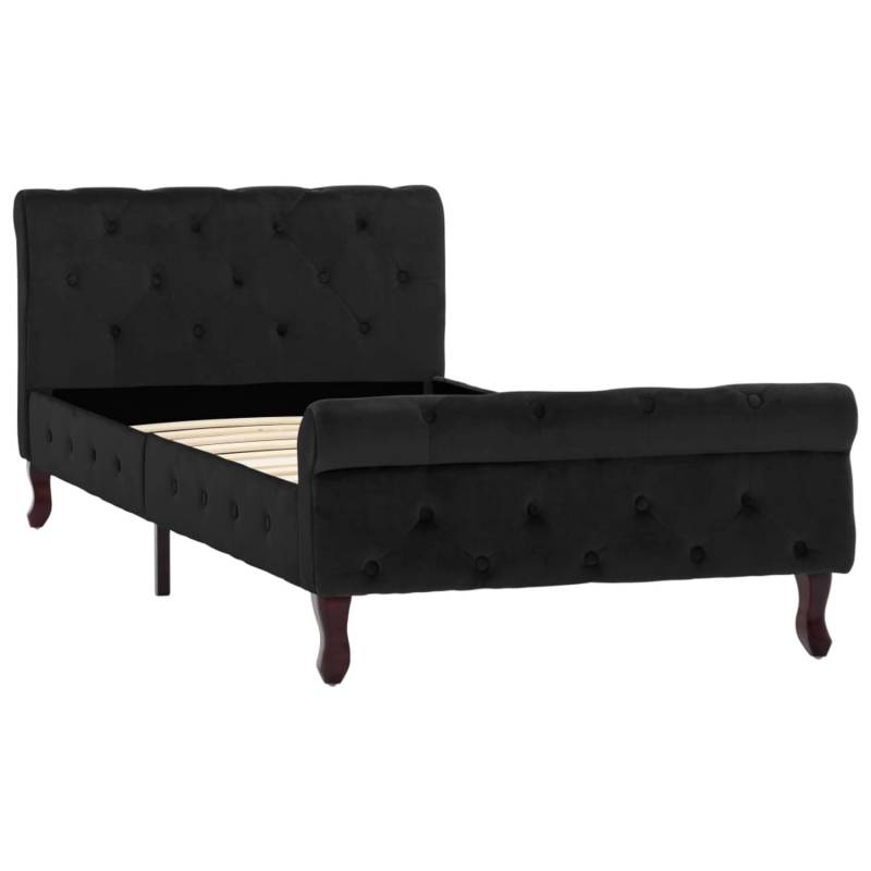 vidaXL Bettgestell Schwarz Samt 90 x 200 cm622034 von VIDAXL