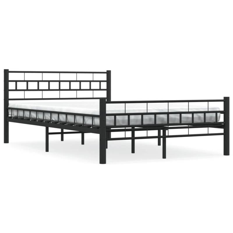 vidaXL Bettgestell Schwarz Stahl 120x200 cm619044 von VIDAXL