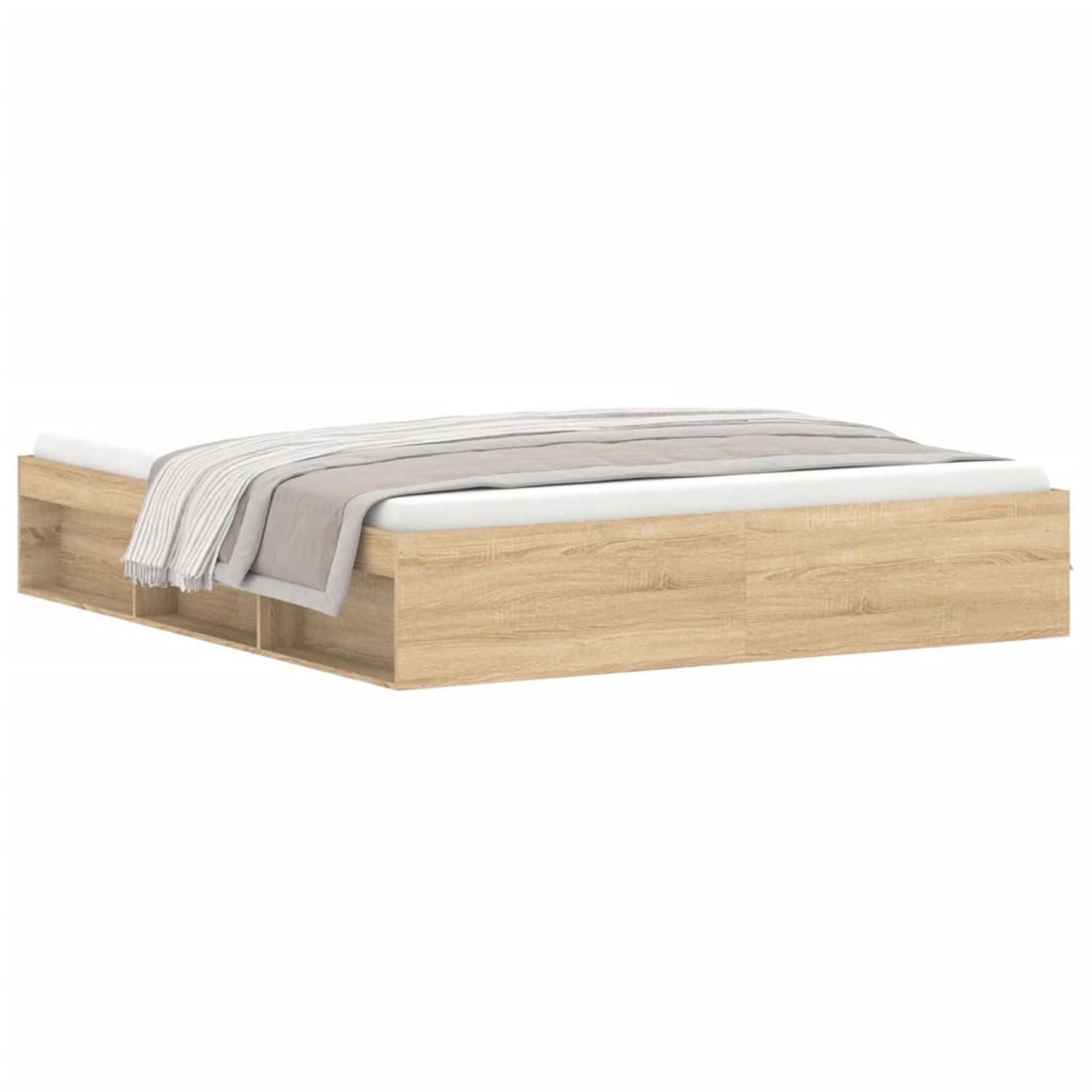 vidaXL Bettgestell Sonoma-Eiche 180x200 cm1908571 von VIDAXL