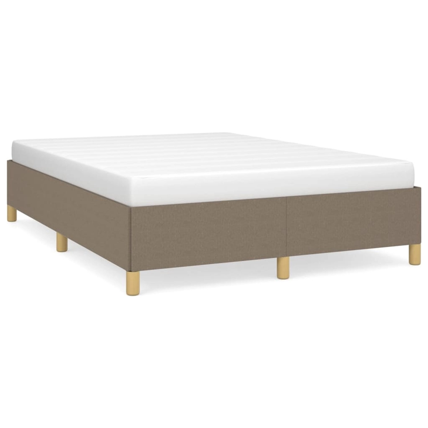 vidaXL Bettgestell Taupe 140x200 cm Stoff Modell 31370325 von VIDAXL