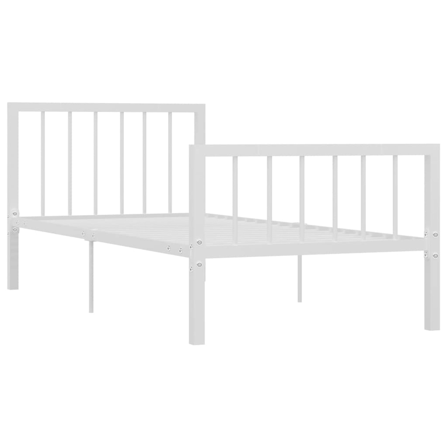 vidaXL Bettgestell Weiß Metall 100 x 200 cm618332 vidaXL Bettgestell Weiß Metall 100 x 200 cm618332 von VIDAXL