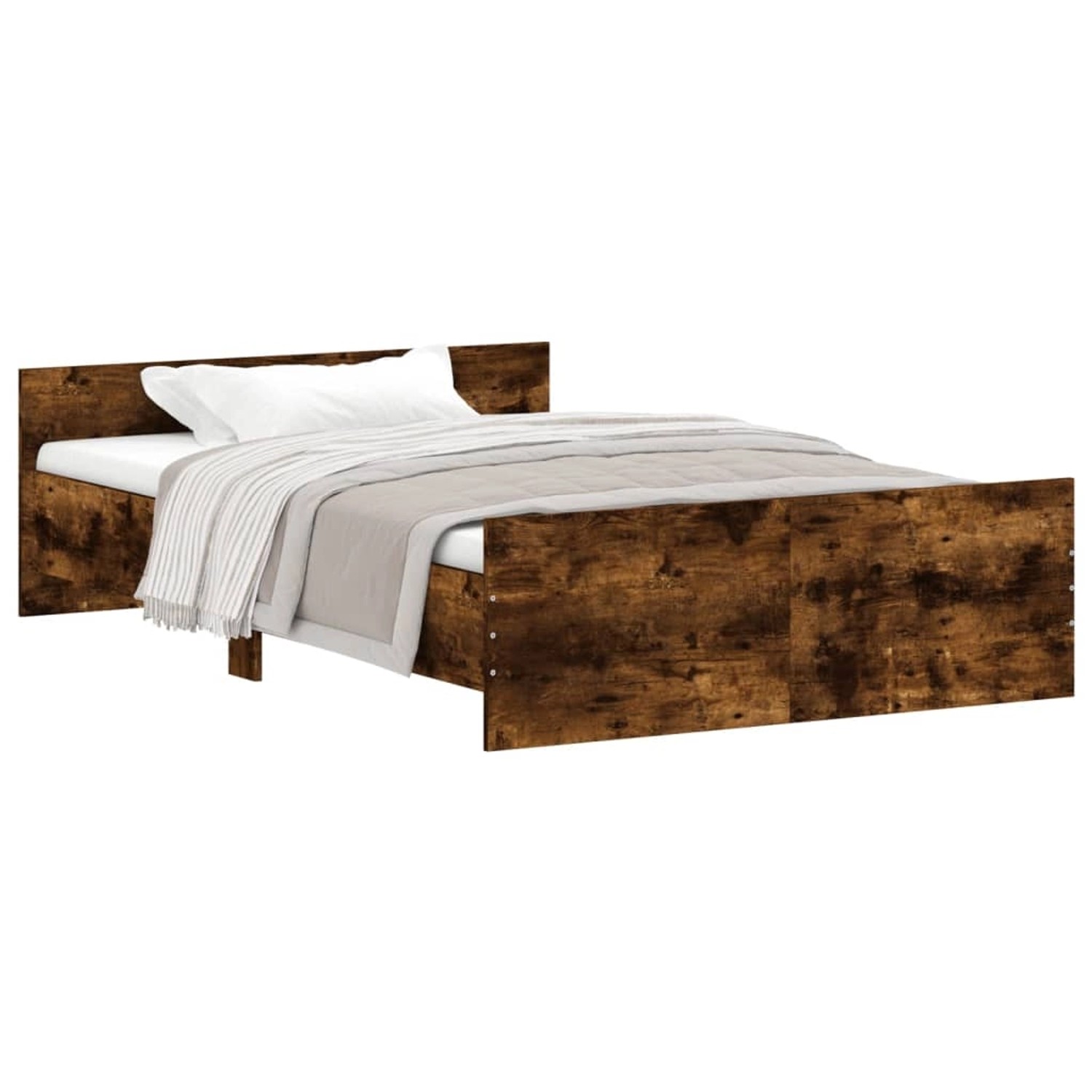 vidaXL Bettgestell mit Kopf- und Fußteil Räuchereiche 120x190 cm1907893 vidaXL Bettgestell mit Kopf- und Fußteil Räuchereiche 120x190 cm1907893 von VIDAXL