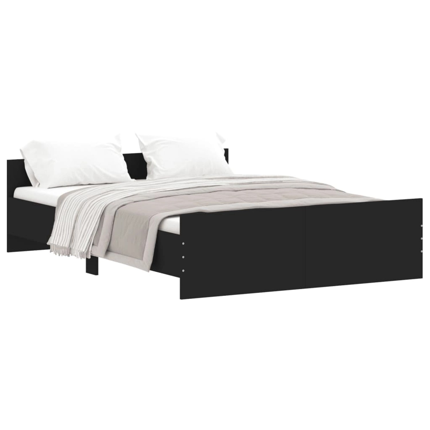 vidaXL Bettgestell mit Kopf- und Fußteil Schwarz 140x190 cm1909020 vidaXL Bettgestell mit Kopf- und Fußteil Schwarz 140x190 cm1909020 von VIDAXL