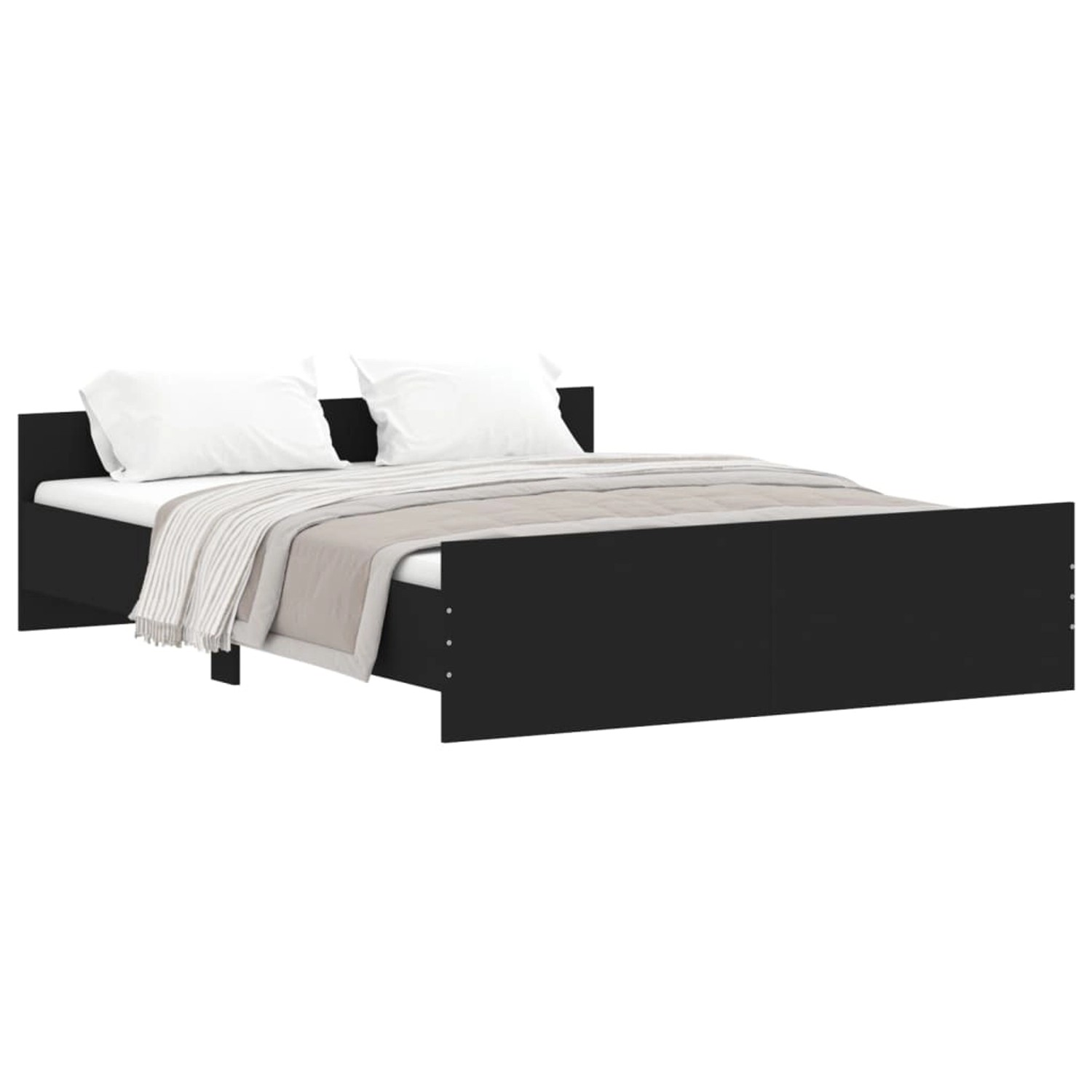 vidaXL Bettgestell mit Kopf- und Fußteil Schwarz 140x200 cm1899620 vidaXL Bettgestell mit Kopf- und Fußteil Schwarz 140x200 cm1899620 von VIDAXL