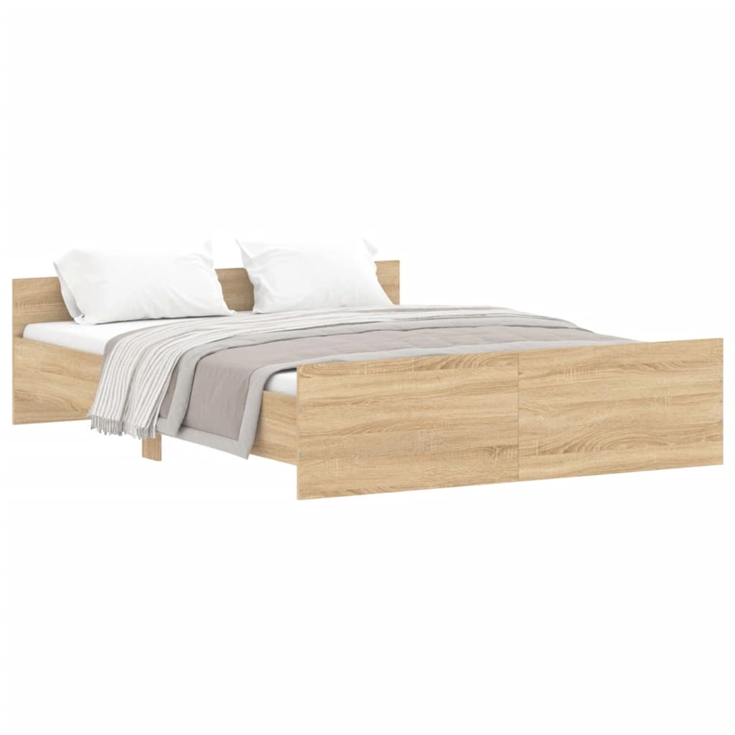 vidaXL Bettgestell mit Kopf- und Fußteil Sonoma-Eiche 140x200 cm1896781 vidaXL Bettgestell mit Kopf- und Fußteil Sonoma-Eiche 140x200 cm1896781 von VIDAXL