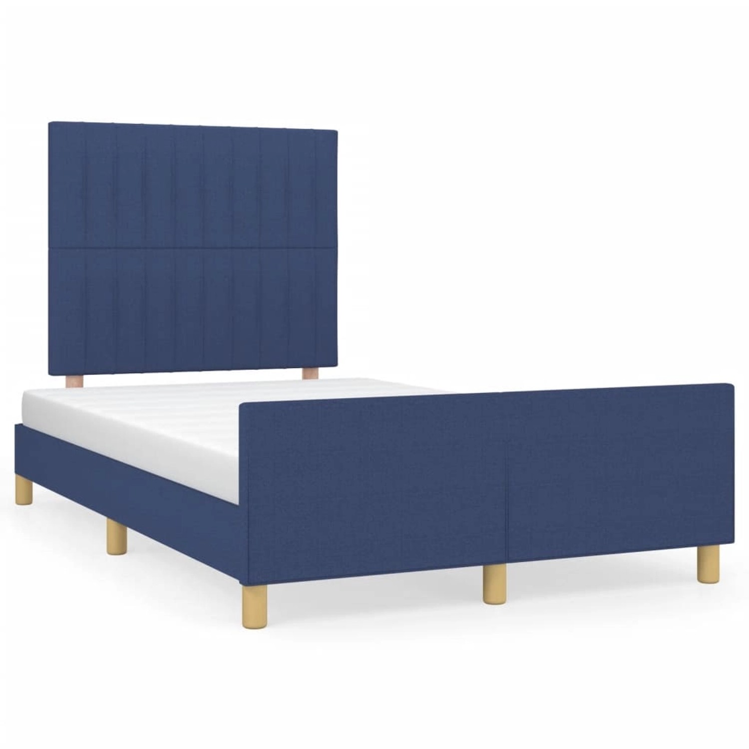 vidaXL Bettgestell mit Kopfteil Blau 120x200 cm Stoff Modell 61347821 vidaXL Bettgestell mit Kopfteil Blau 120x200 cm Stoff Modell 61347821 von VIDAXL