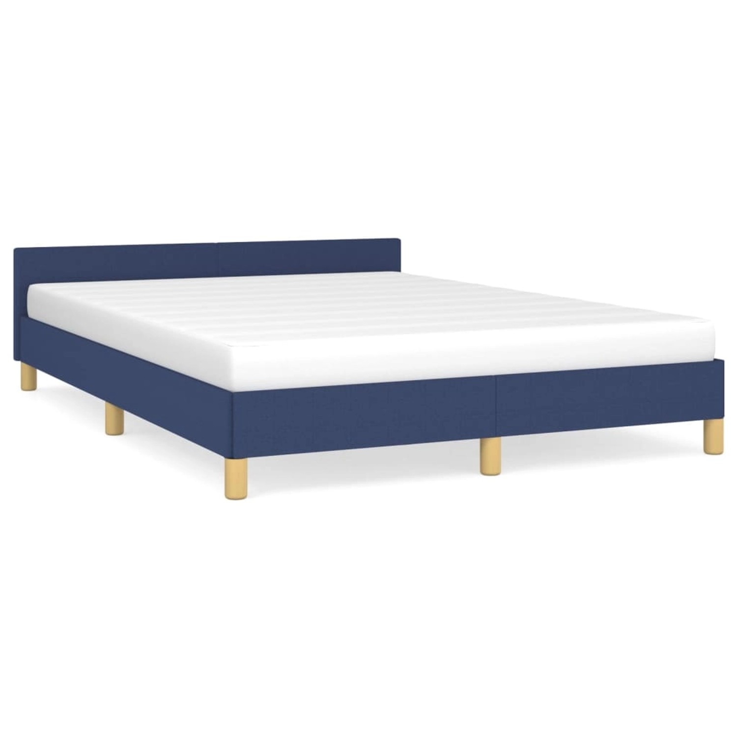 vidaXL Bettgestell mit Kopfteil Blau 140x190 cm Stoff Modell 31368142 vidaXL Bettgestell mit Kopfteil Blau 140x190 cm Stoff Modell 31368142 von VIDAXL