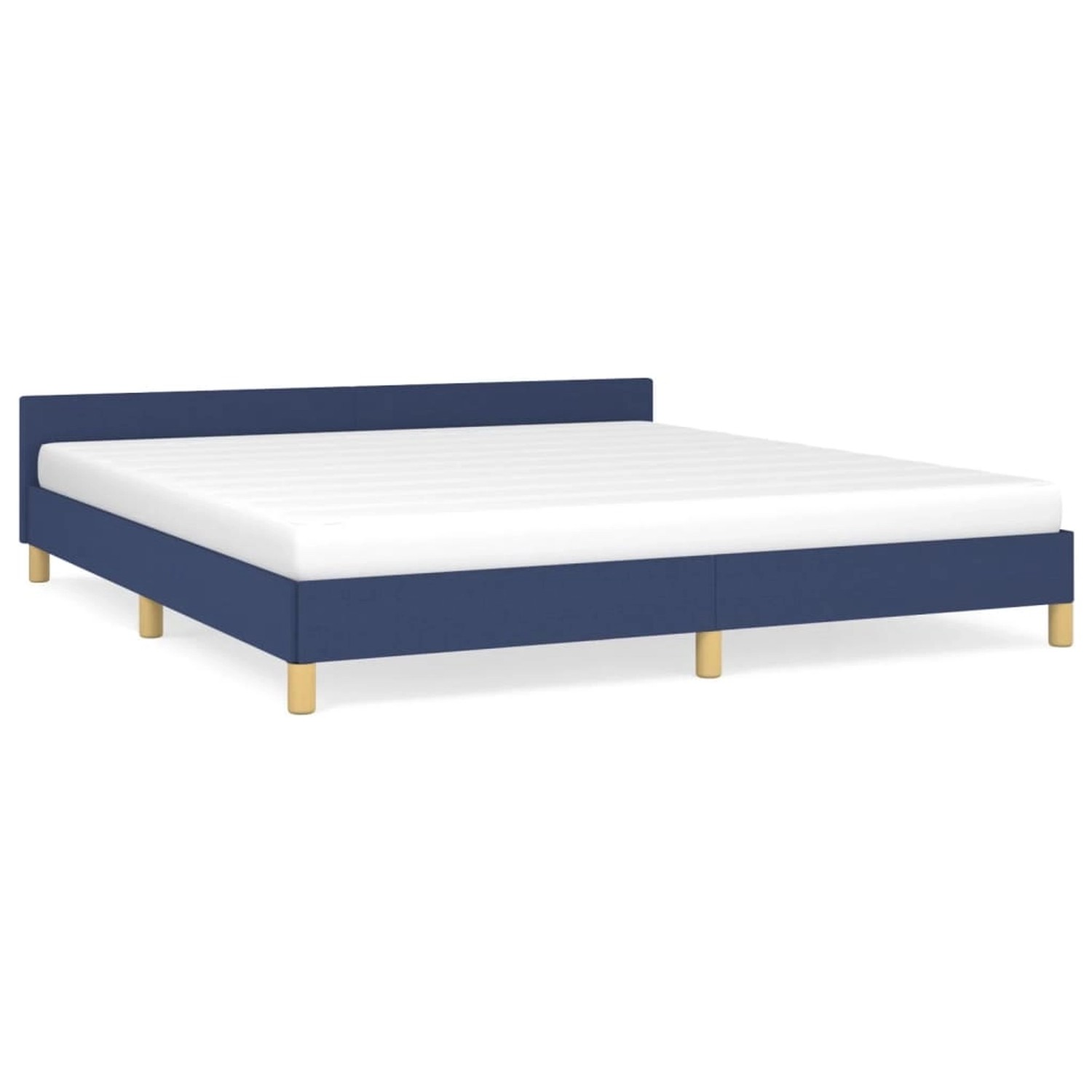 vidaXL Bettgestell mit Kopfteil Blau 180x200 cm Stoff Modell 11368161 vidaXL Bettgestell mit Kopfteil Blau 180x200 cm Stoff Modell 11368161 von VIDAXL