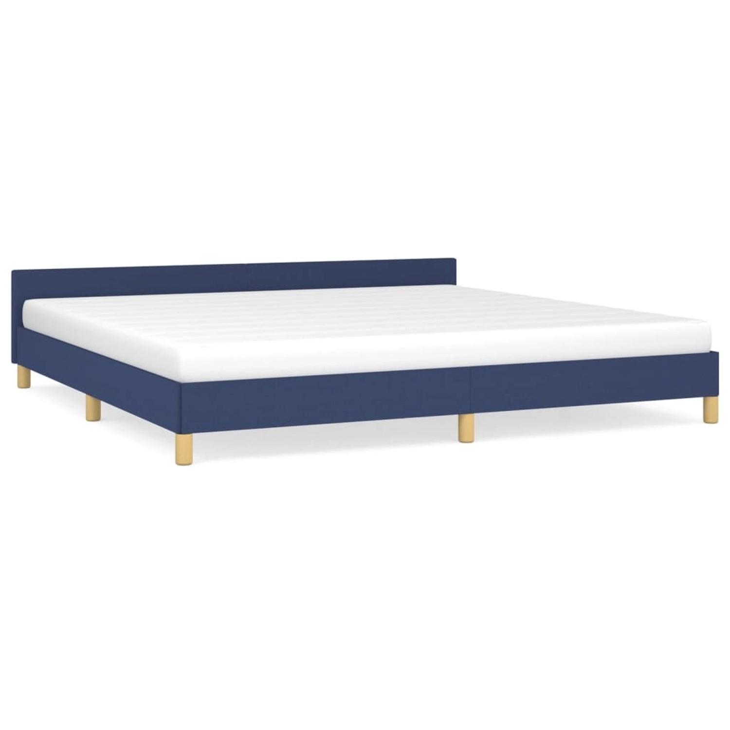 vidaXL Bettgestell mit Kopfteil Blau 200x200 cm Stoff Modell 11383249 vidaXL Bettgestell mit Kopfteil Blau 200x200 cm Stoff Modell 11383249 von VIDAXL