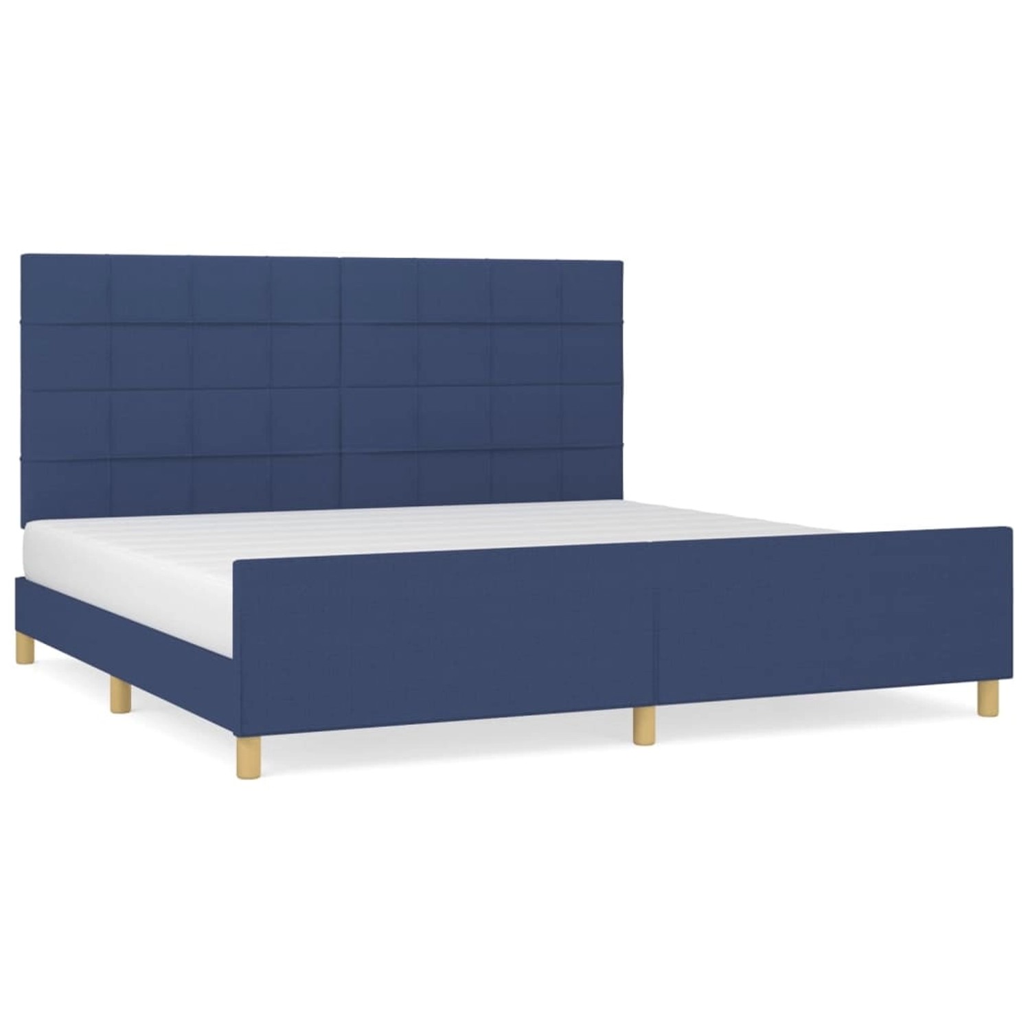 vidaXL Bettgestell mit Kopfteil Blau 200x200 cm Stoff Modell 71368782 vidaXL Bettgestell mit Kopfteil Blau 200x200 cm Stoff Modell 71368782 von VIDAXL