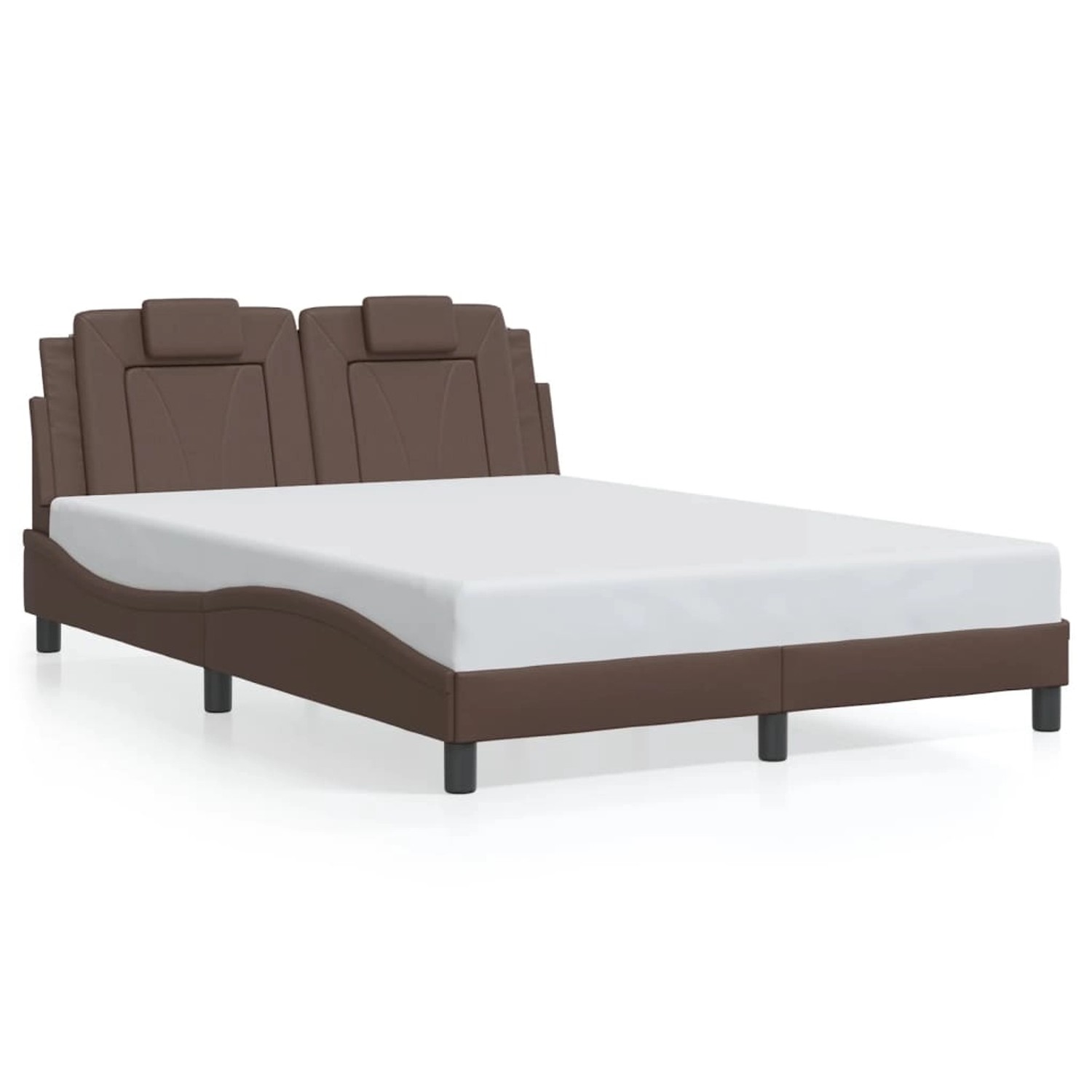 vidaXL Bettgestell mit Kopfteil Braun 140x200 cm Kunstleder Modell 12010234 vidaXL Bettgestell mit Kopfteil Braun 140x200 cm Kunstleder Modell 12010234 von VIDAXL