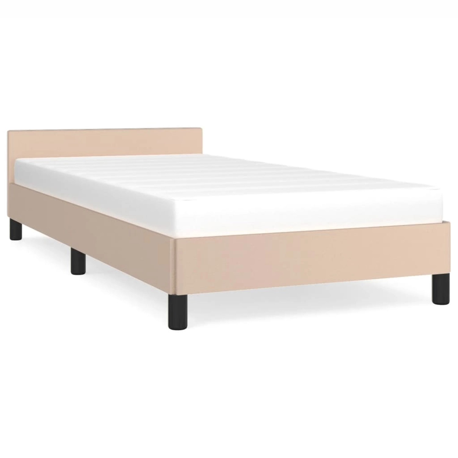 vidaXL Bettgestell mit Kopfteil Cappuccino-Braun 100x200 cm Kunstleder Modell 11367189 vidaXL Bettgestell mit Kopfteil Cappuccino-Braun 100x200 cm Kunstleder Modell 11367189 von VIDAXL