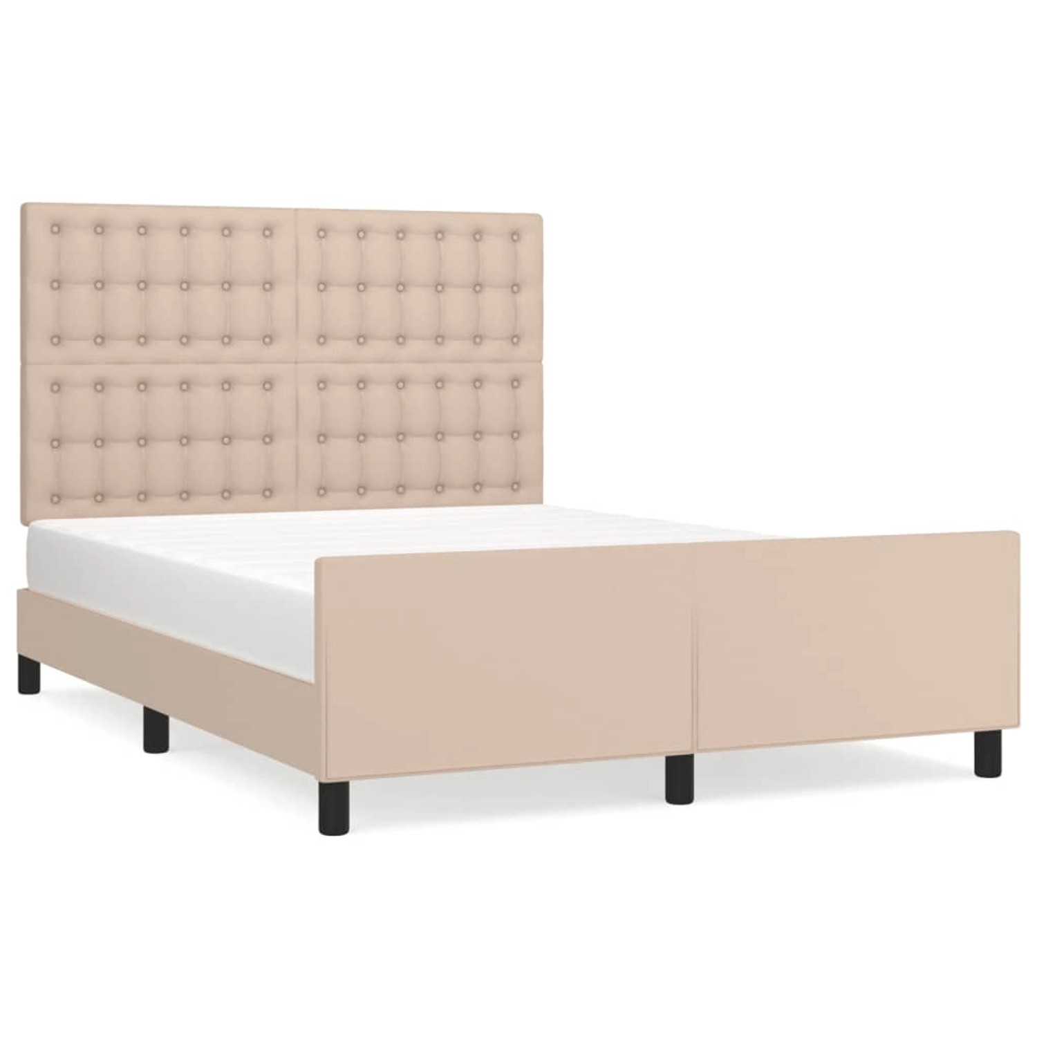 vidaXL Bettgestell mit Kopfteil Cappuccino-Braun 140x200 cm Kunstleder Modell 21357450 vidaXL Bettgestell mit Kopfteil Cappuccino-Braun 140x200 cm Kunstleder Modell 21357450 von VIDAXL