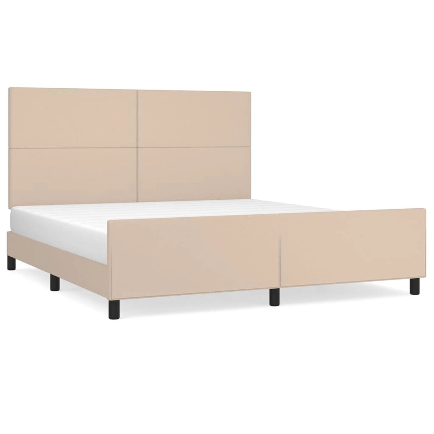 vidaXL Bettgestell mit Kopfteil Cappuccino-Braun 160x200 cm Kunstleder Modell 21378242 vidaXL Bettgestell mit Kopfteil Cappuccino-Braun 160x200 cm Kunstleder Modell 21378242 von VIDAXL