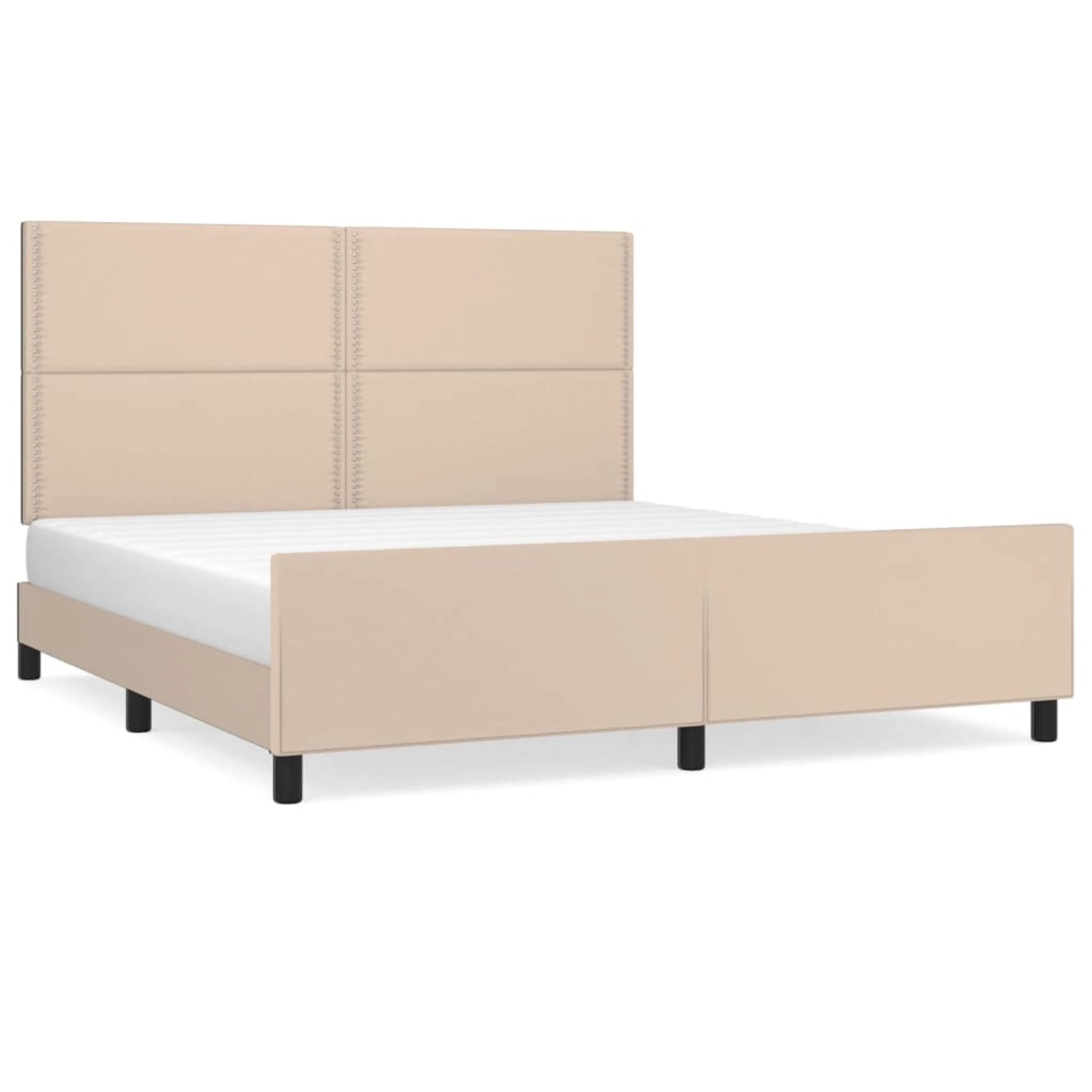 vidaXL Bettgestell mit Kopfteil Cappuccino-Braun 180x200 cm Kunstleder Modell 21357308 vidaXL Bettgestell mit Kopfteil Cappuccino-Braun 180x200 cm Kunstleder Modell 21357308 von VIDAXL