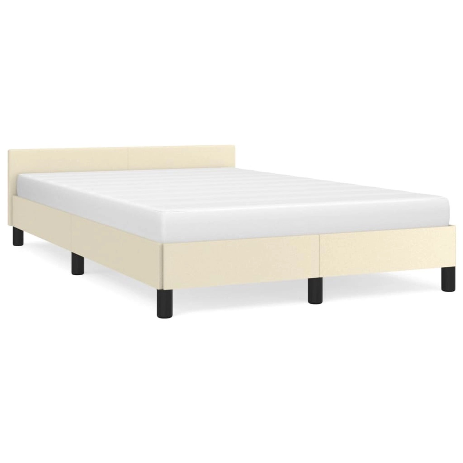 vidaXL Bettgestell mit Kopfteil Creme 120x200 cm Kunstleder Modell 11367780 vidaXL Bettgestell mit Kopfteil Creme 120x200 cm Kunstleder Modell 11367780 von VIDAXL