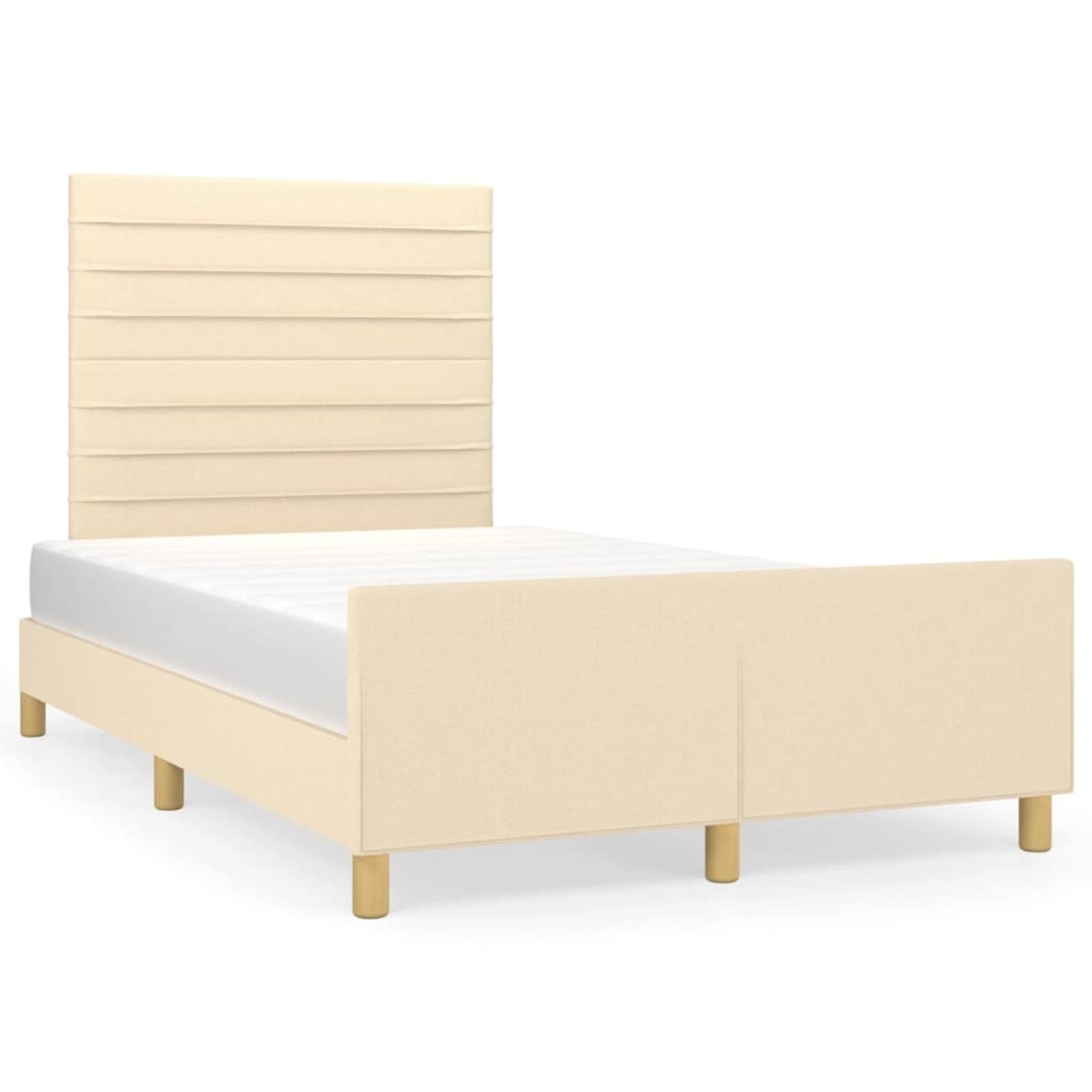 vidaXL Bettgestell mit Kopfteil Creme 120x200 cm Stoff Modell 41350823 vidaXL Bettgestell mit Kopfteil Creme 120x200 cm Stoff Modell 41350823 von VIDAXL