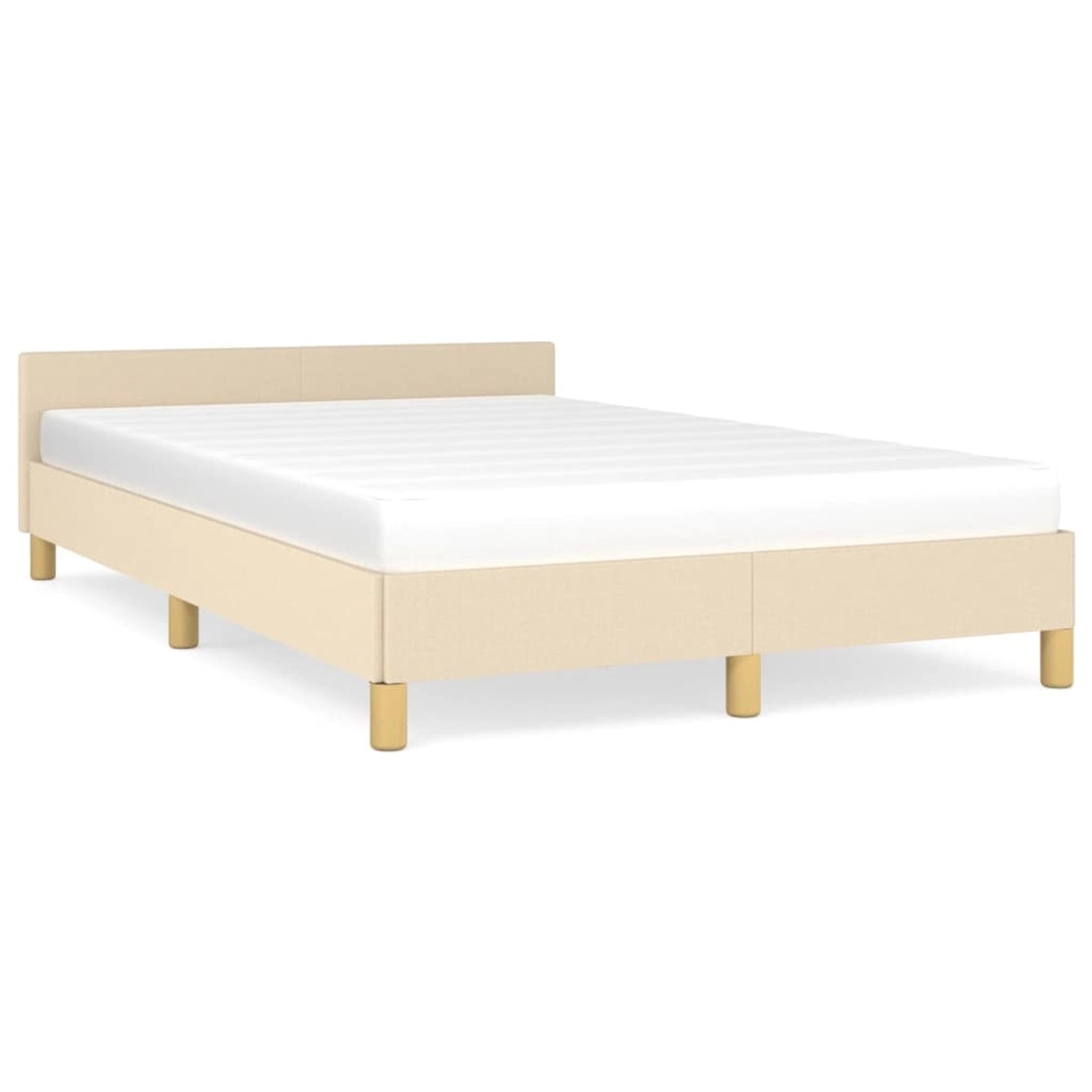 vidaXL Bettgestell mit Kopfteil Creme 120x200 cm Stoff Modell 51370697 vidaXL Bettgestell mit Kopfteil Creme 120x200 cm Stoff Modell 51370697 von VIDAXL