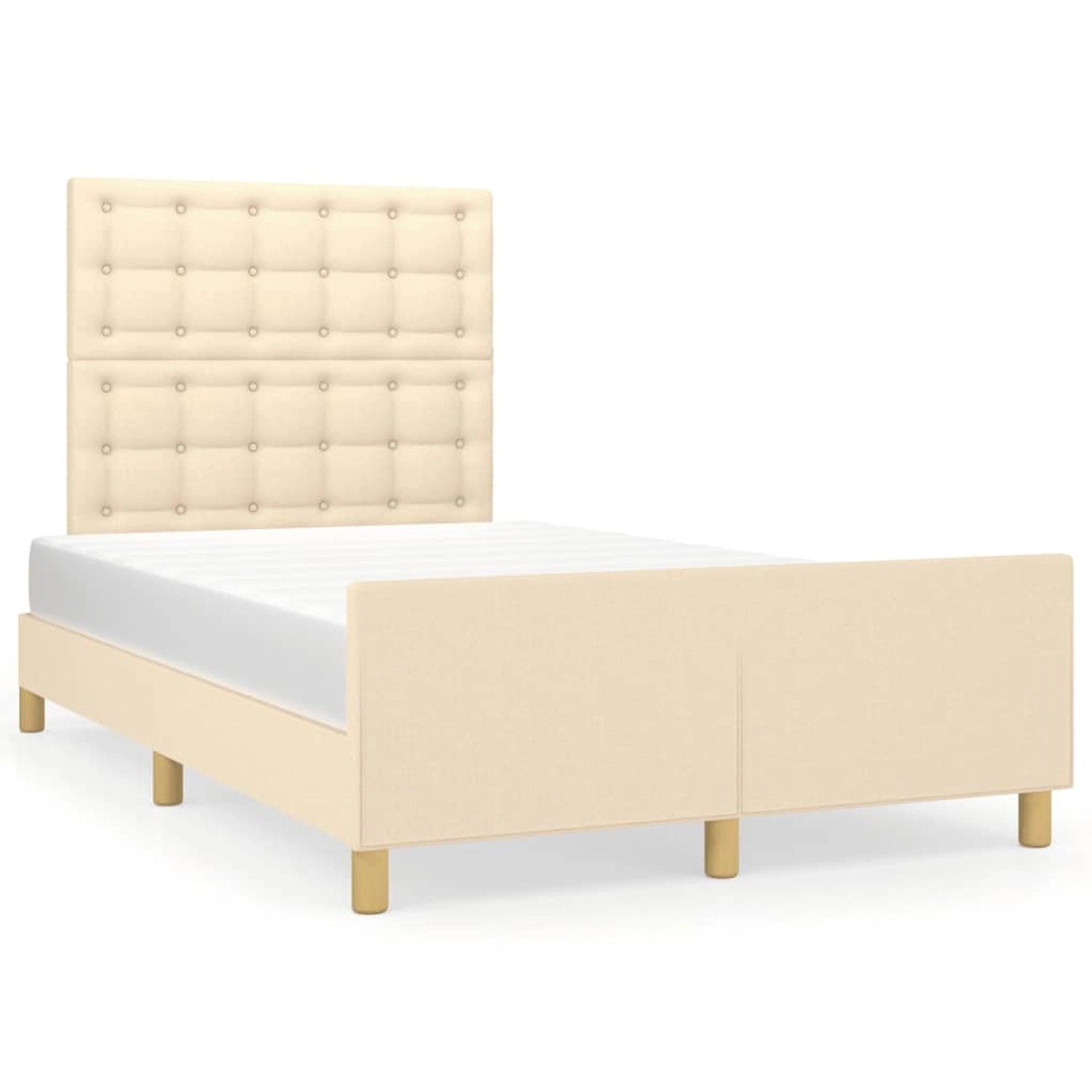 vidaXL Bettgestell mit Kopfteil Creme 120x200 cm Stoff Modell 61357269 vidaXL Bettgestell mit Kopfteil Creme 120x200 cm Stoff Modell 61357269 von VIDAXL