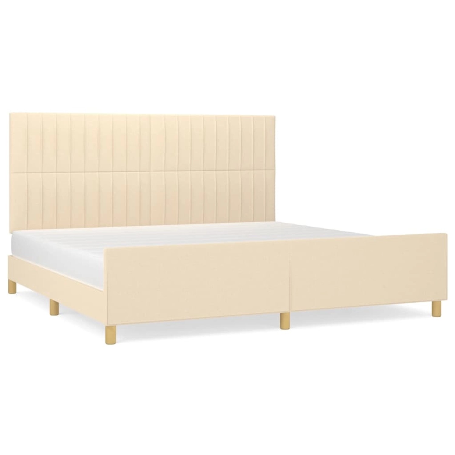 vidaXL Bettgestell mit Kopfteil Creme 200x200 cm Stoff Modell 71395668 vidaXL Bettgestell mit Kopfteil Creme 200x200 cm Stoff Modell 71395668 von VIDAXL