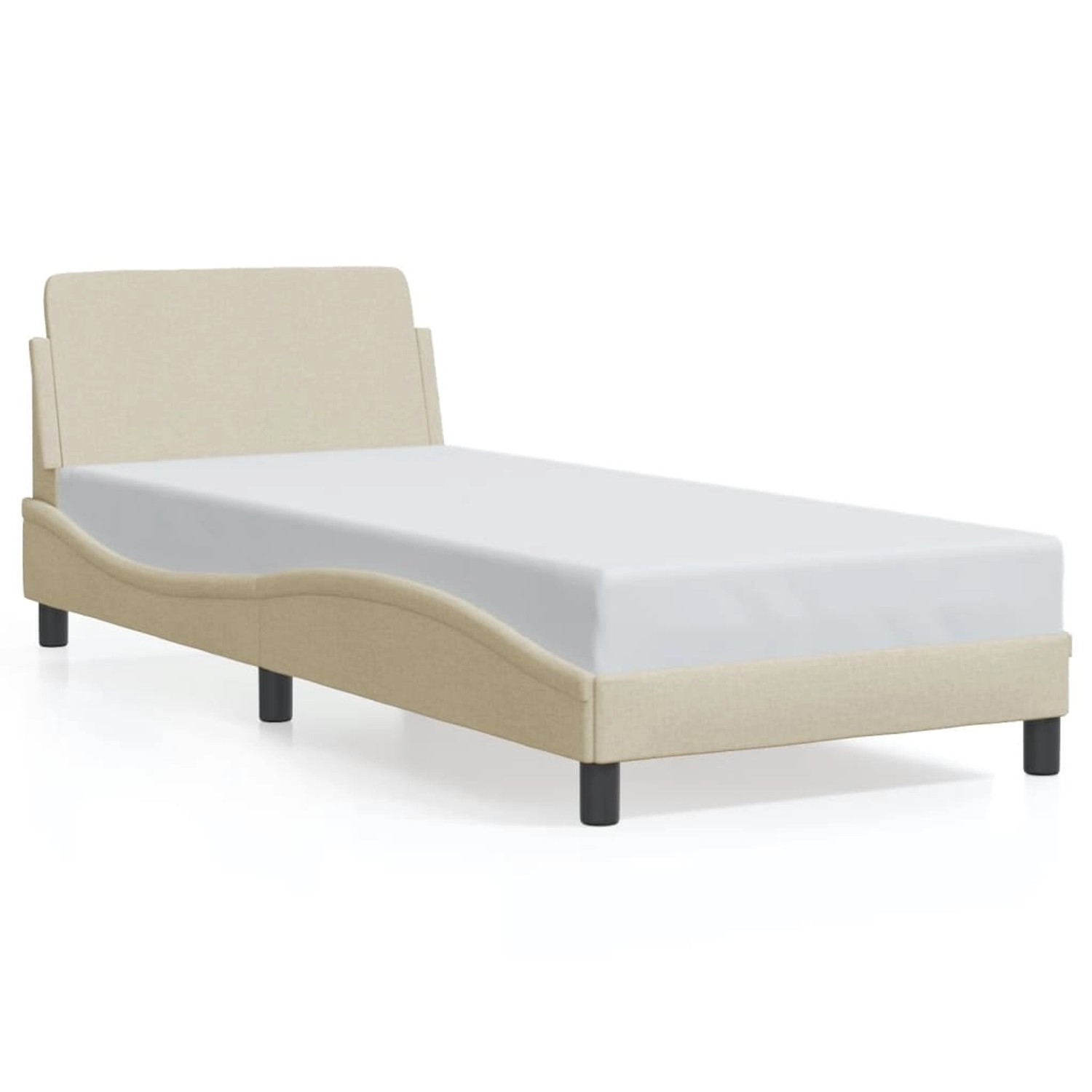 vidaXL Bettgestell mit Kopfteil Creme 80x200 cm Stoff Modell 71956622 vidaXL Bettgestell mit Kopfteil Creme 80x200 cm Stoff Modell 71956622 von VIDAXL